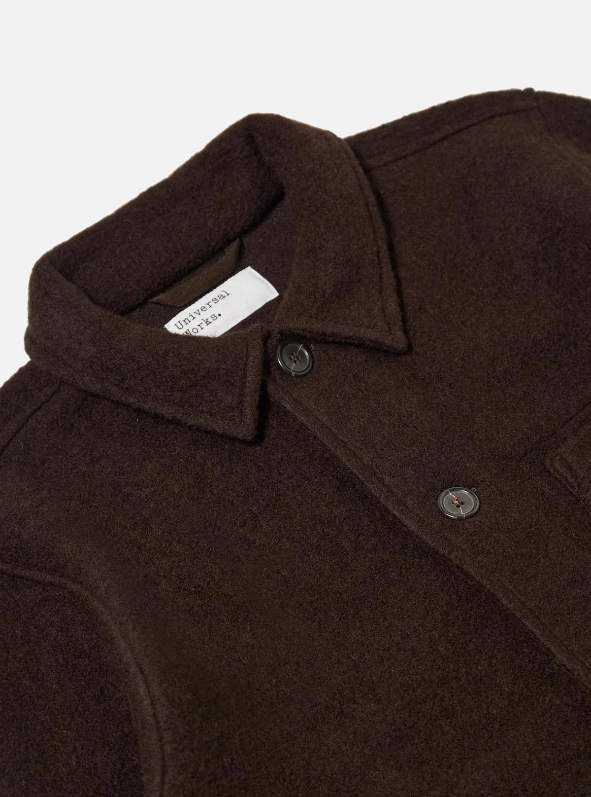 Universal Works - Wool Fleece Field Jacket in Brown