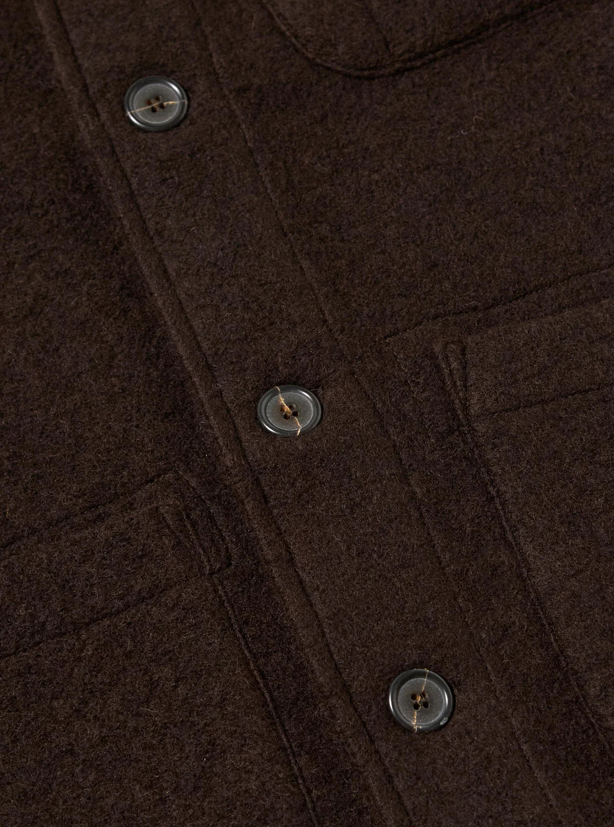 Universal Works - Wool Fleece Field Jacket in Brown