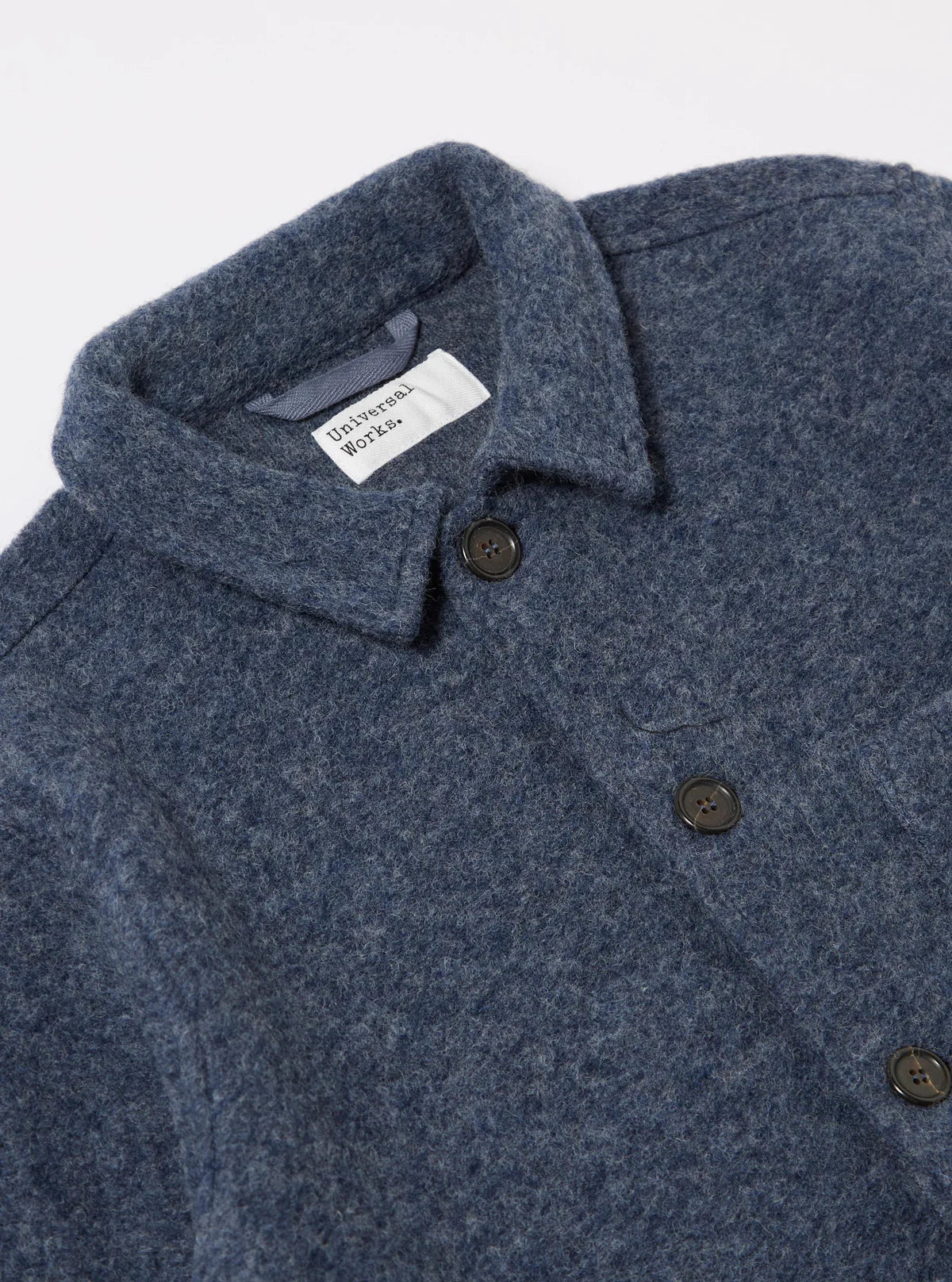 Universal Works - Wool Fleece Field Jacket in Slate Blue