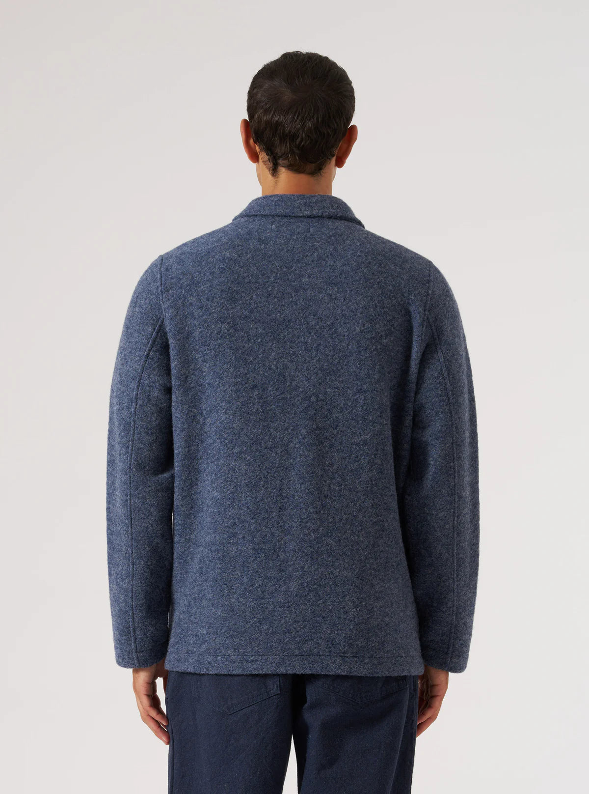 Universal Works - Wool Fleece Field Jacket in Slate Blue