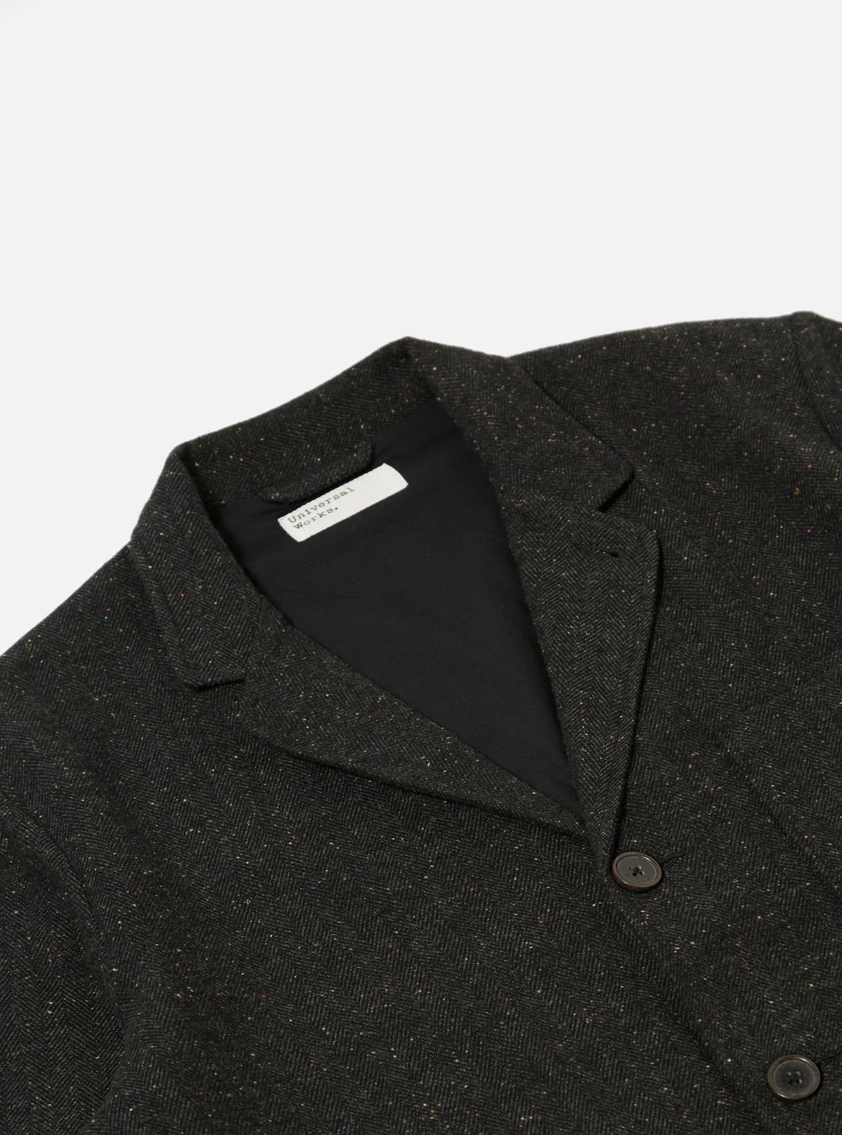Universal Works - Tweed Three Button Jacket in Black Salt N Pepper