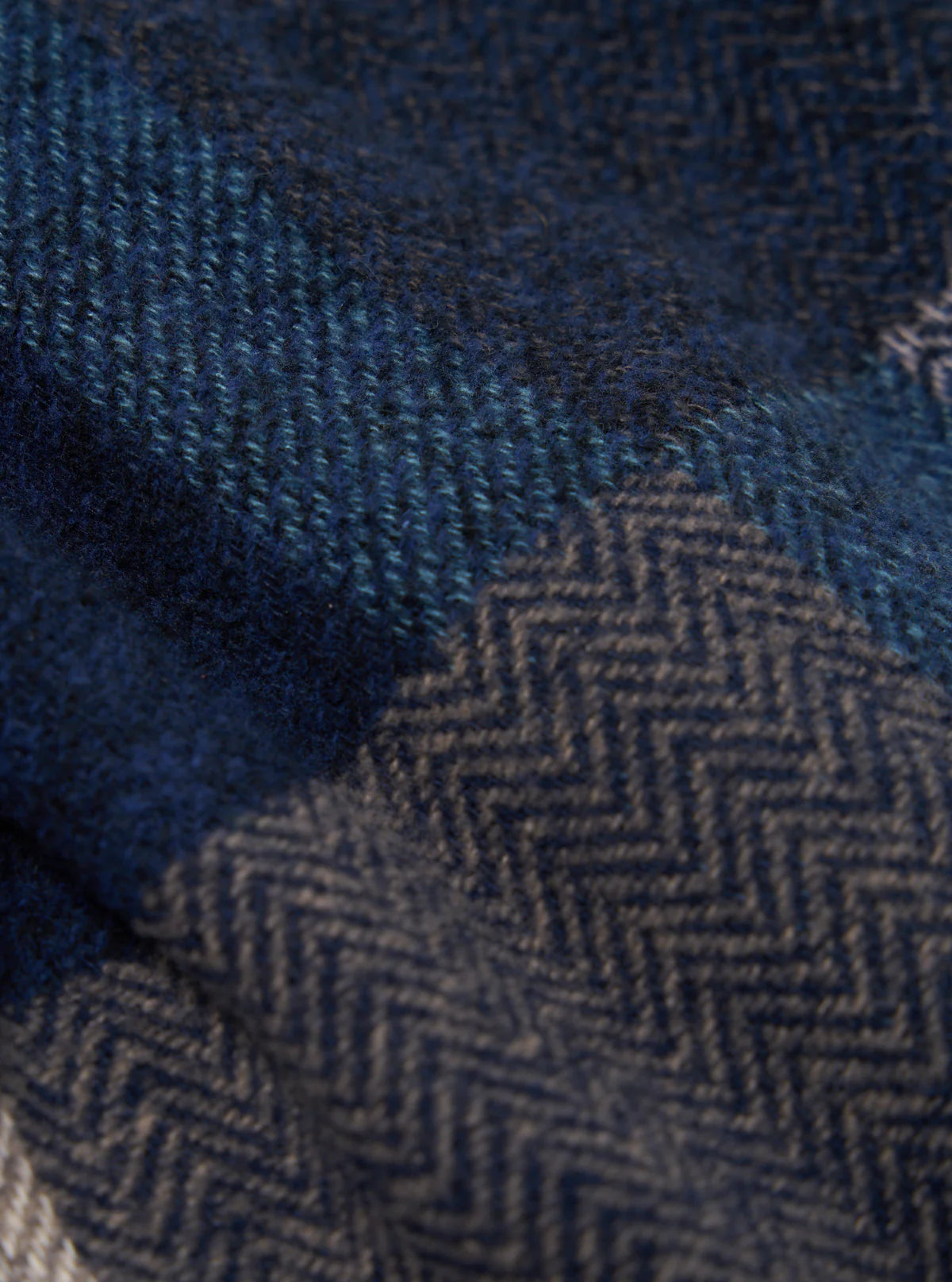 Universal Works - L/S Tech Overshirt Navy Japanese Patchwork