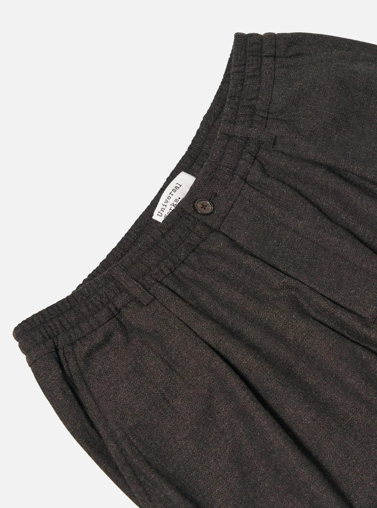 Universal Works - Pleated Track Pant in Brown Upcycled Italian Tweed