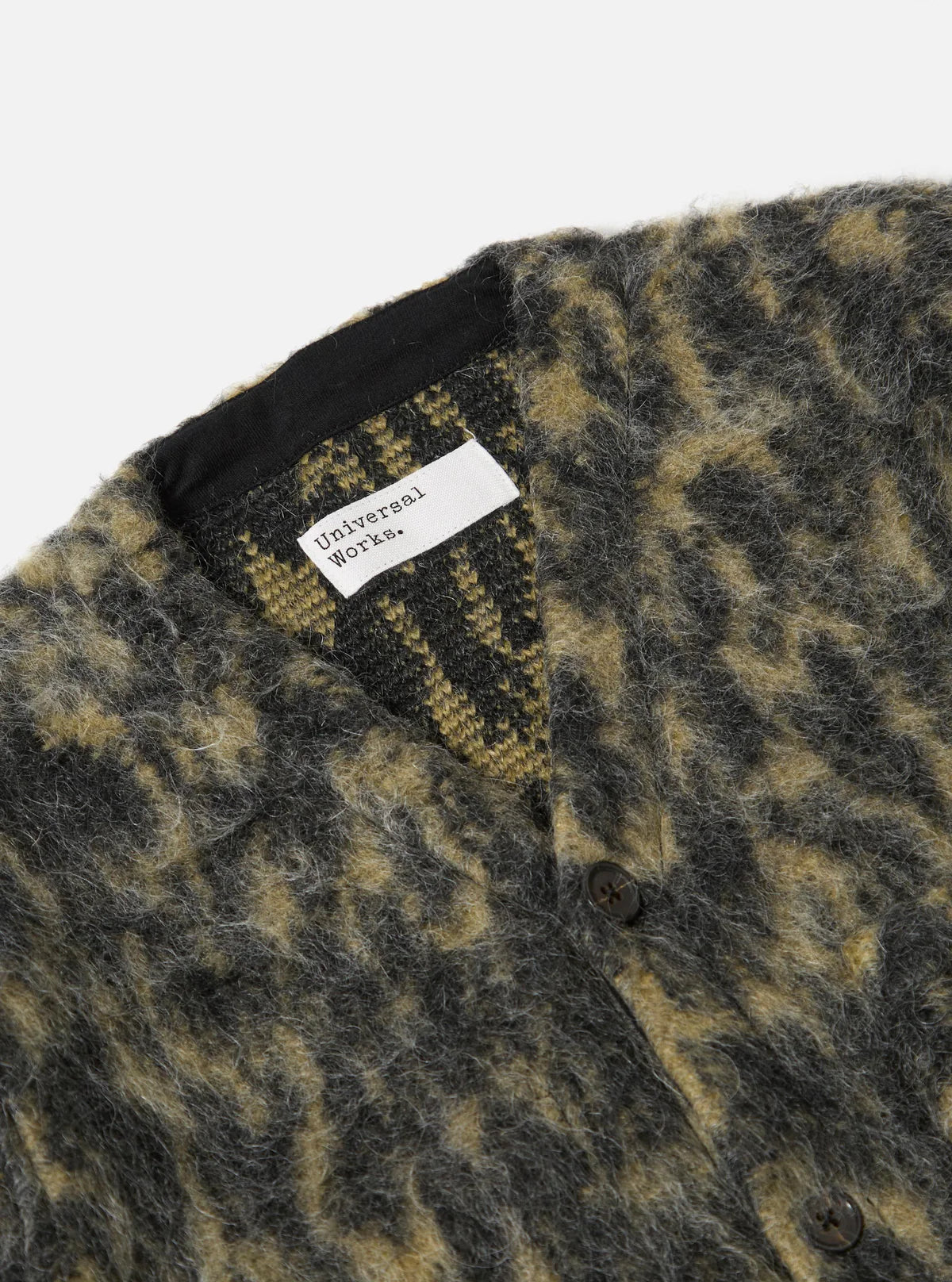 Universal Works - Cardigan in Charcoal Dolce Fleece