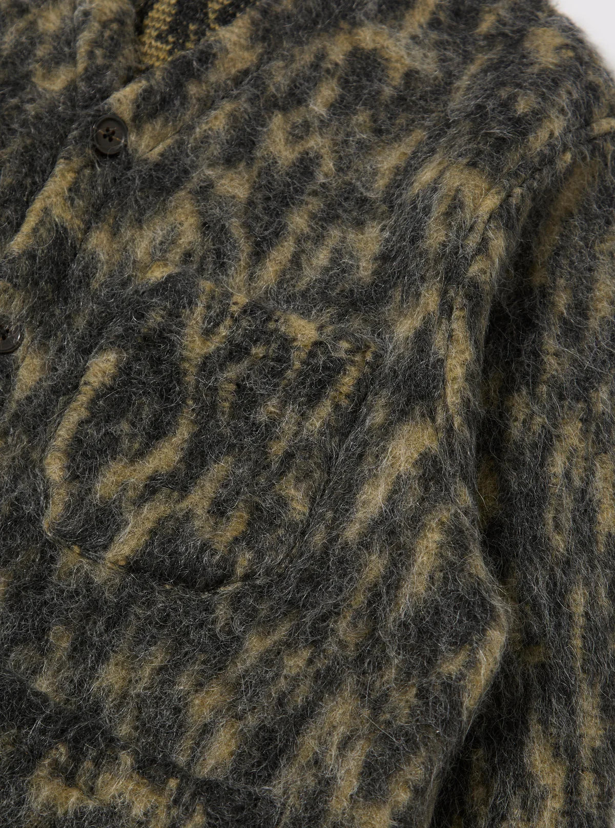Universal Works - Cardigan in Charcoal Dolce Fleece