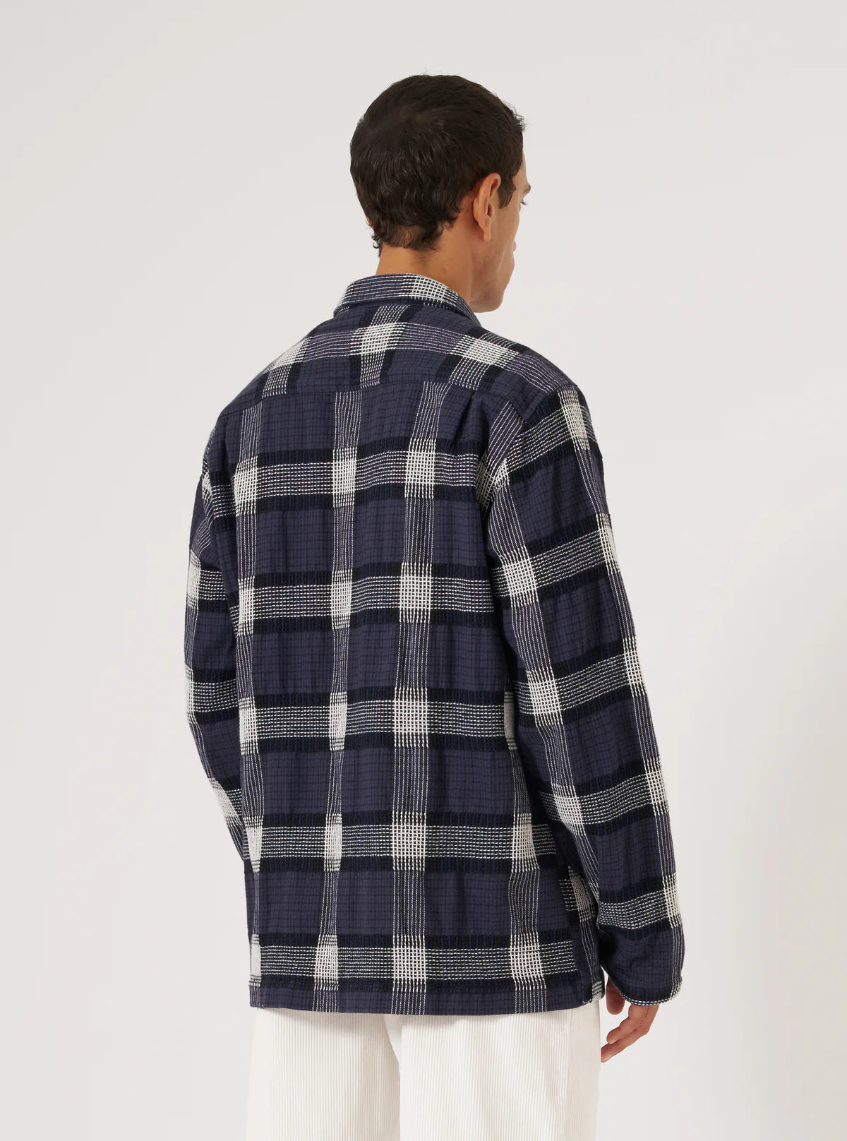 Universal Works - Easy Overshirt in Charcoal Polka Check