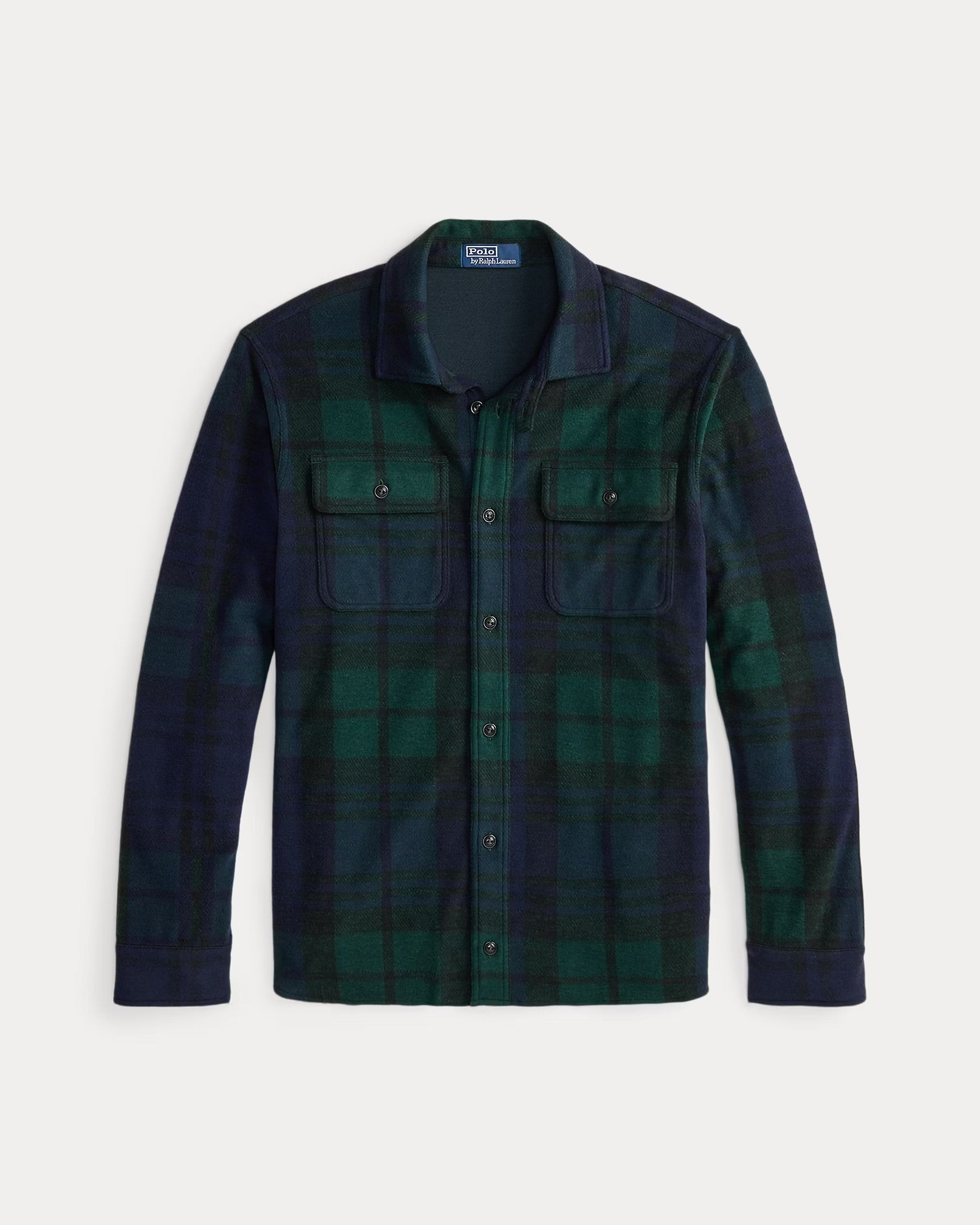 Polo Ralph Lauren - Knit Flannel Overshirt in Blackwatch Plaid