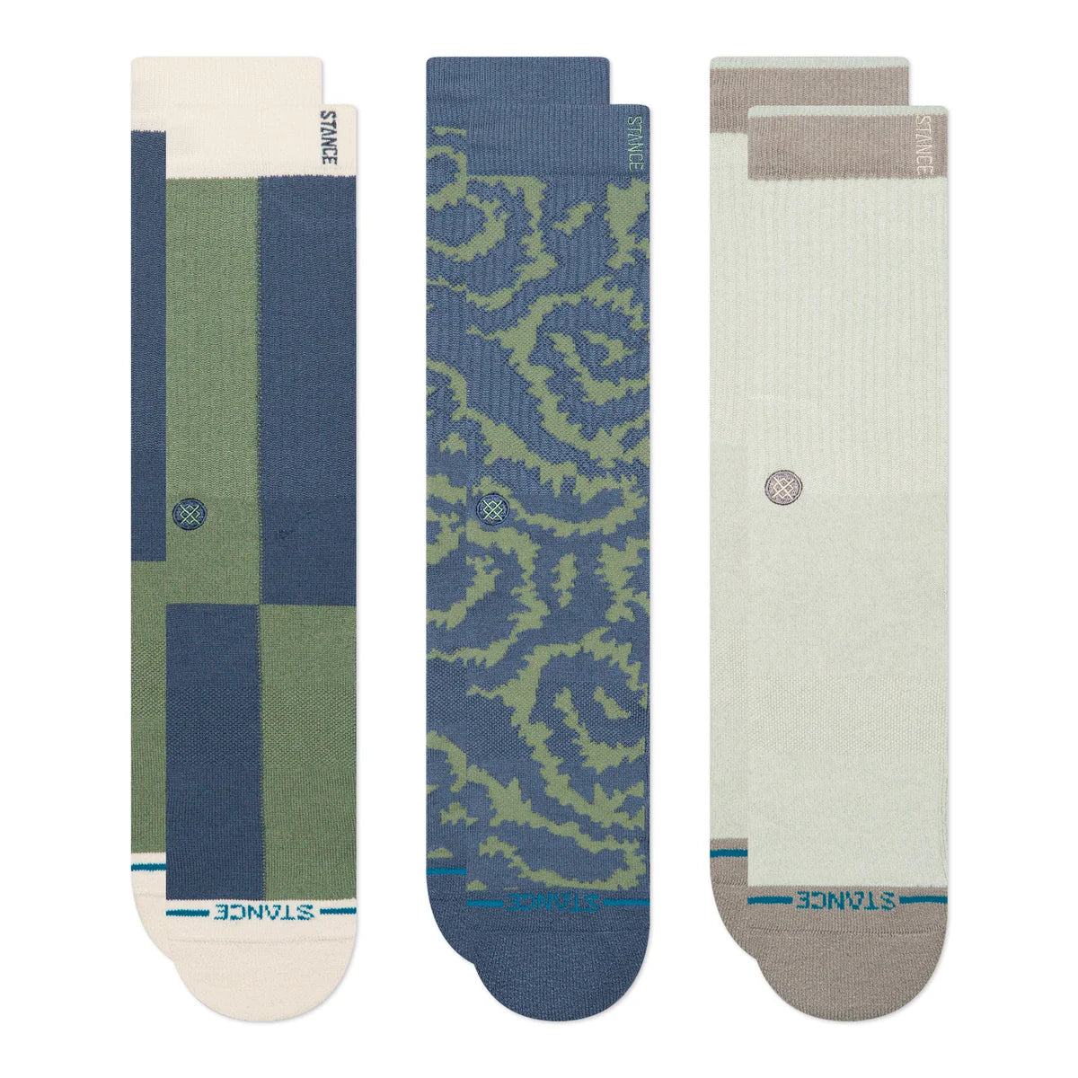 Stance - All Terrain Crew Sock 3 Pack in Green