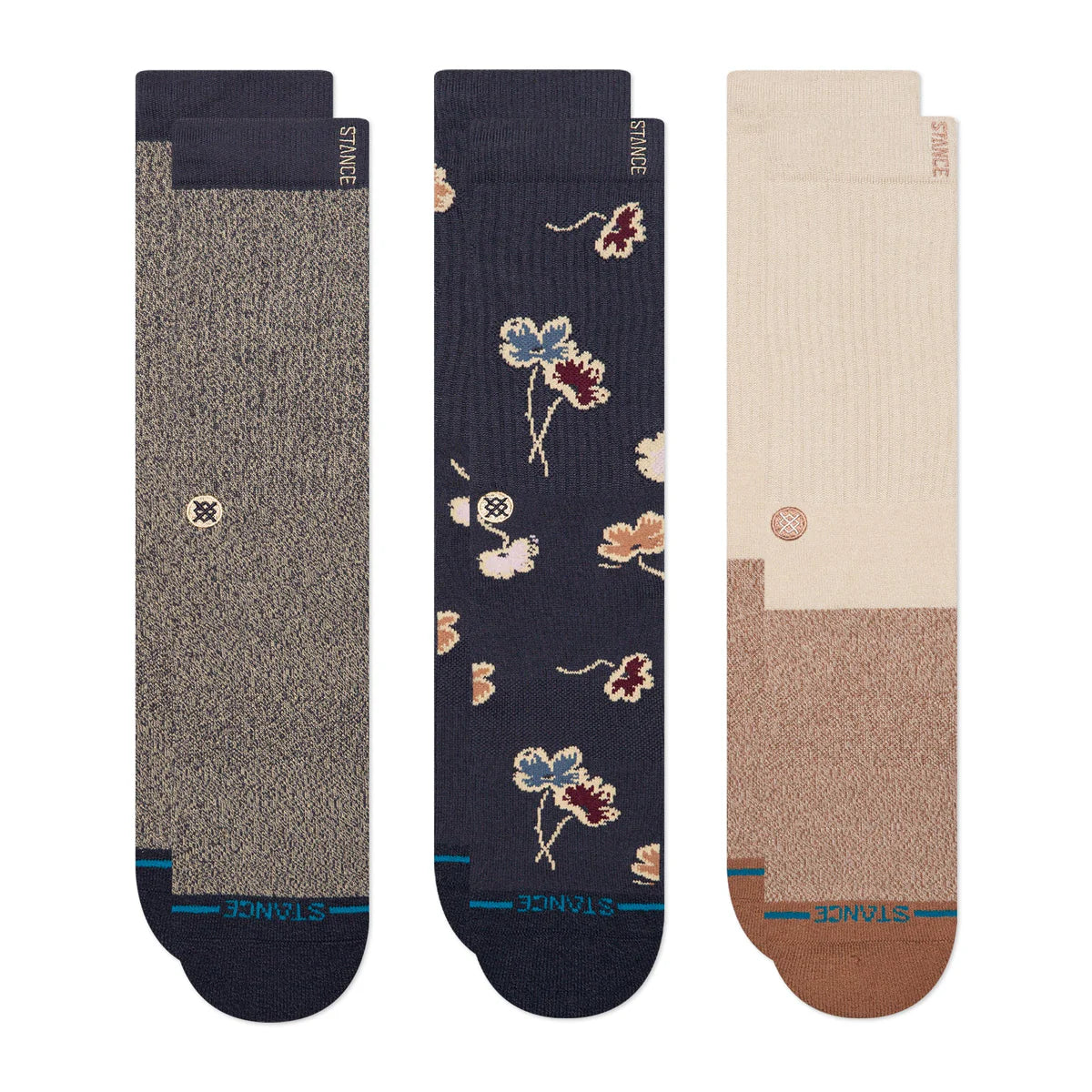 Stance - Botanical Bliss Sock 3 Pack in Navy