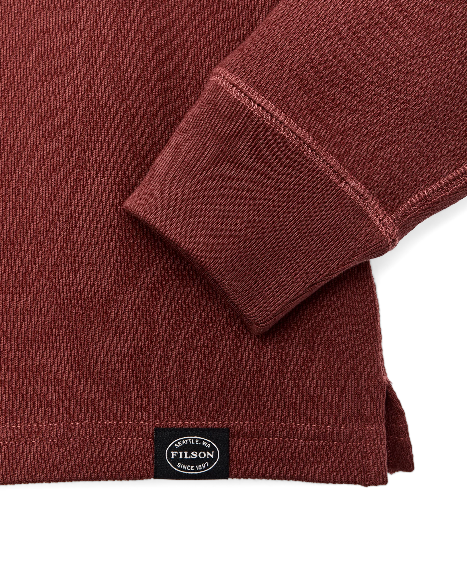 Filson- Waffle Knit Thermal Crewneck in Brick