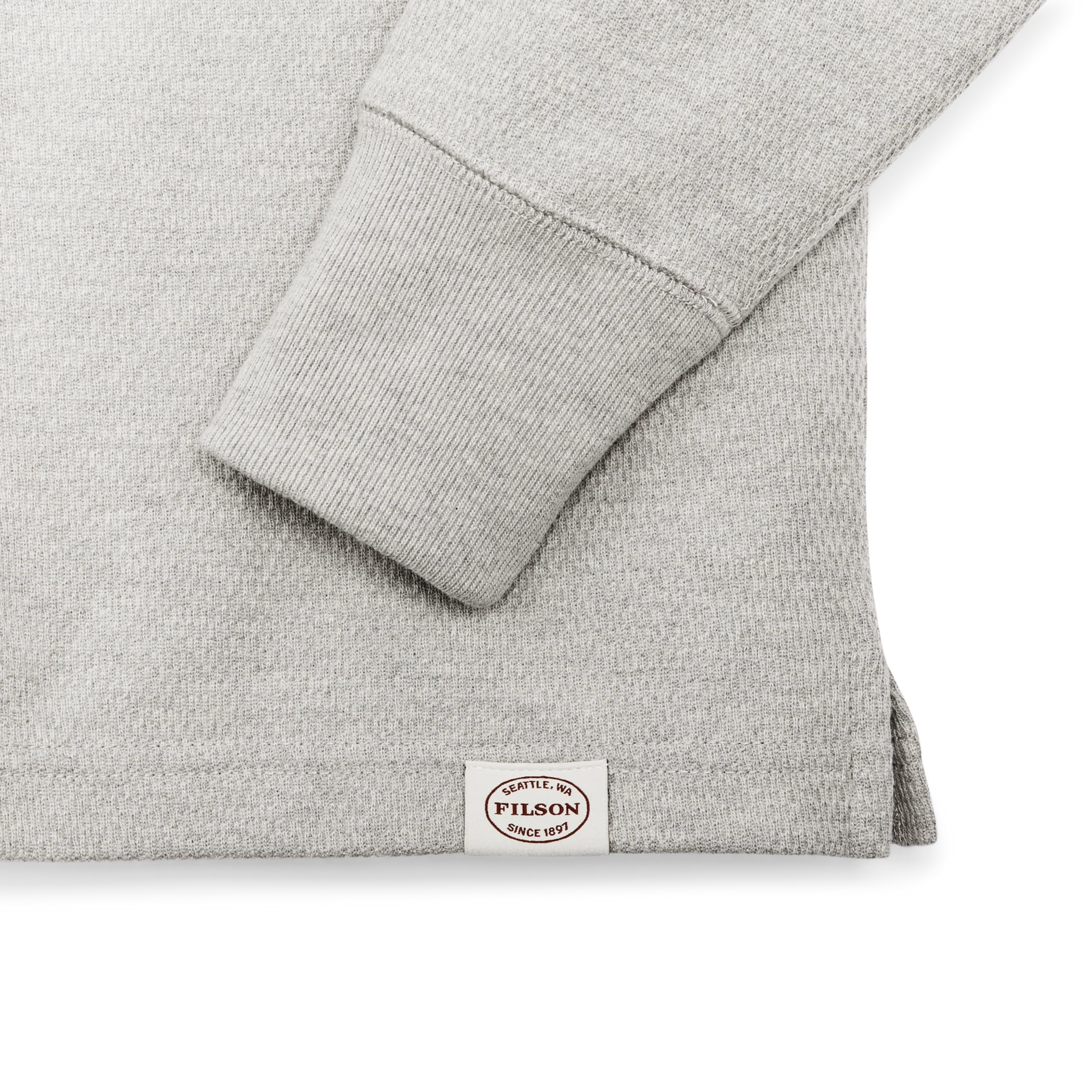 Filson - Waffle Knit Henley in Light Grey