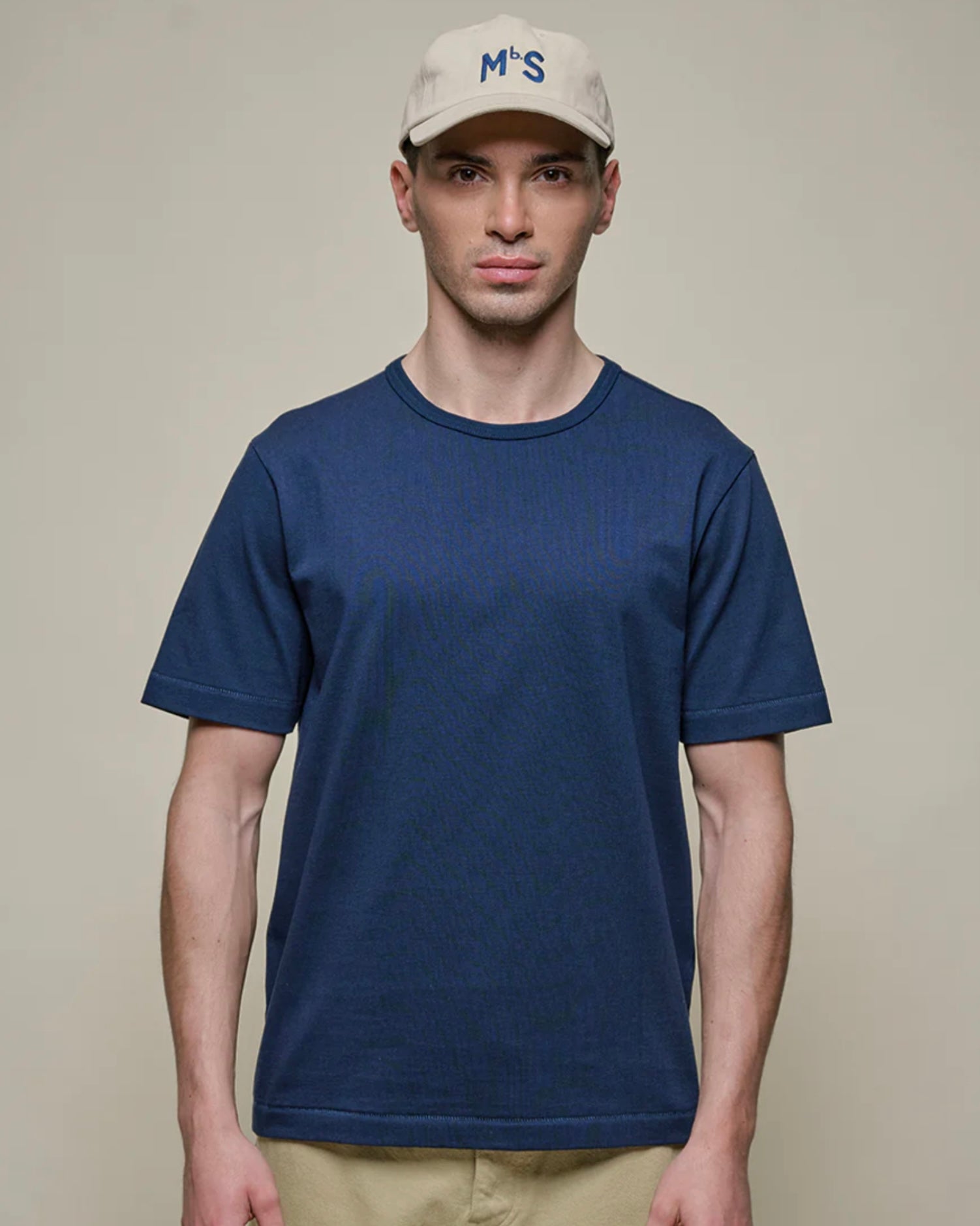 Merz b. Schwanen - 2M15 Vintage Machine Refined Classic Fit T-Shirt in Ink Blue