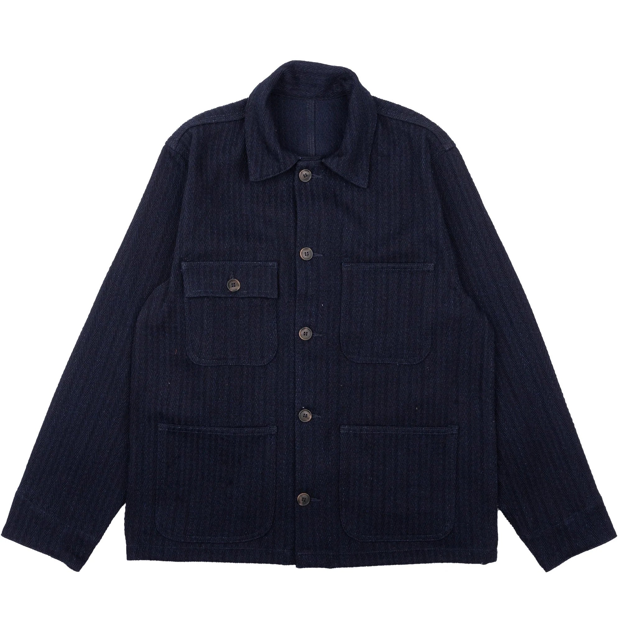 Naked & Famous - Chore Coat in Indigo Sugiaya