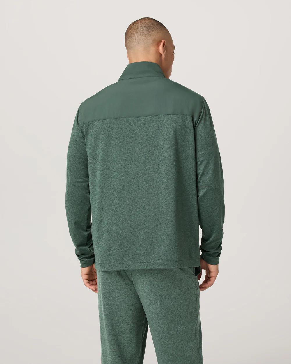 Vuori - Sunday Element Track Jacket in Agate Green Heather