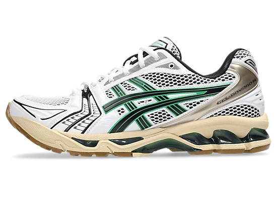 Asics - GEL-Kayano 14 in White/Hinoki Beige