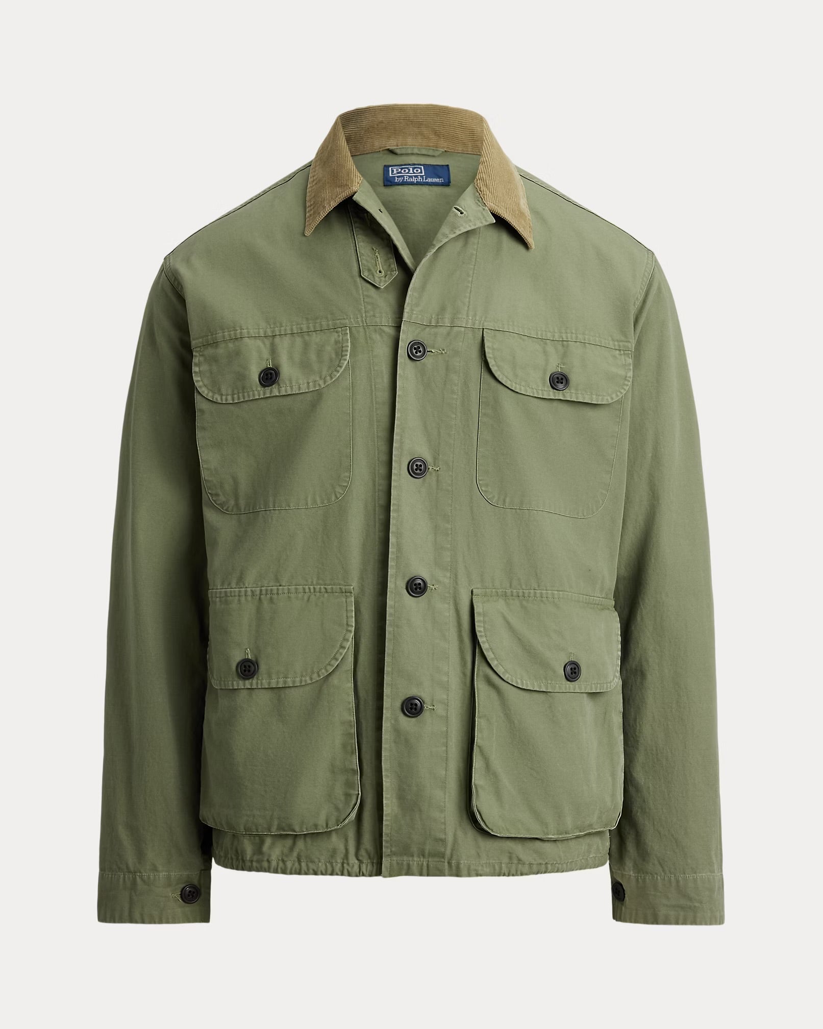 Polo by Ralph Lauren オリーブ カバーオール L Polo Ralph Lauren - Cotton Canvas Overshirt in Olive
