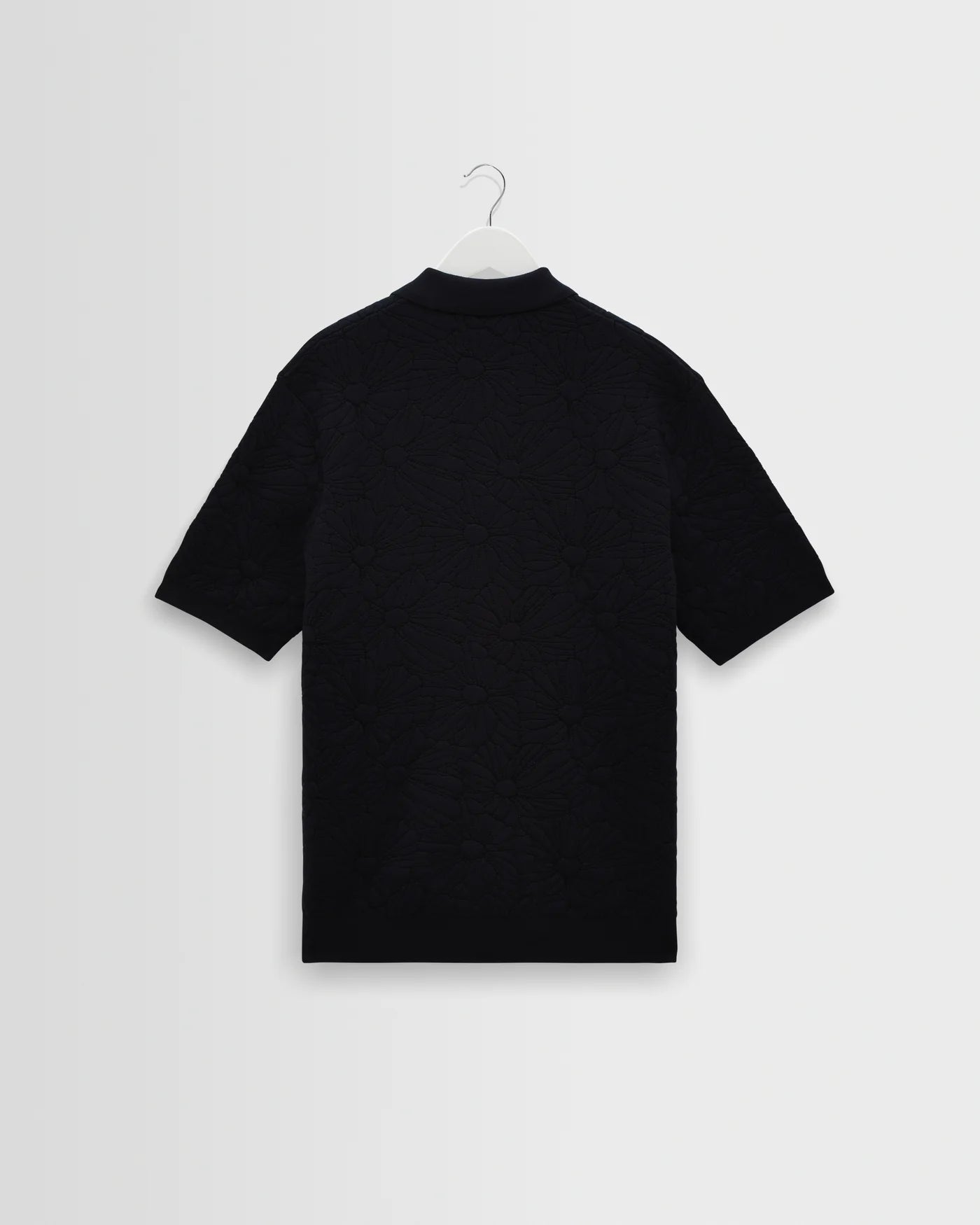 Wax London - Tellaro Floral Jacquard Shirt in Navy and Black