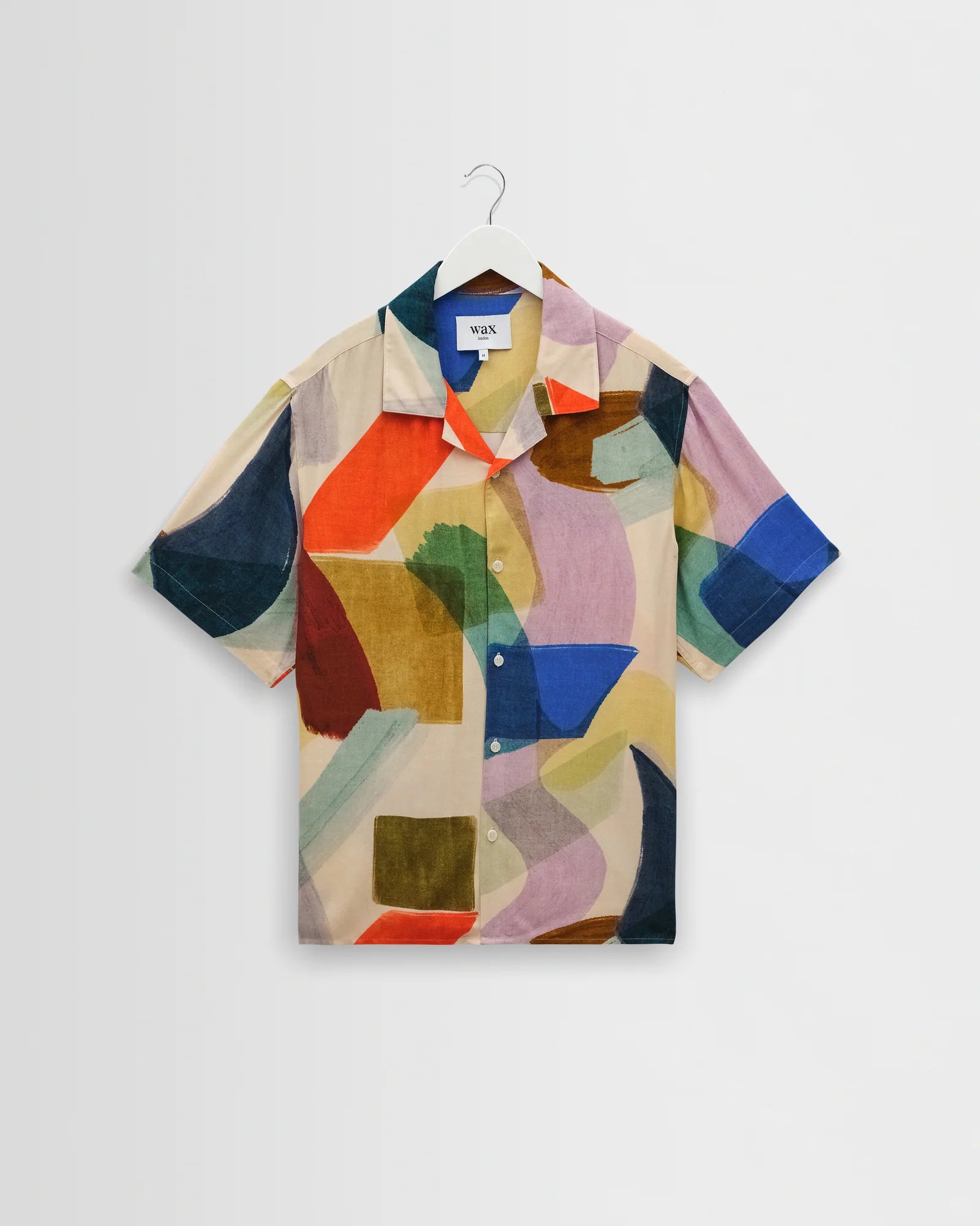 Wax London - Didcot Multicolour Painted Shapes Short-Sleeve Shirt