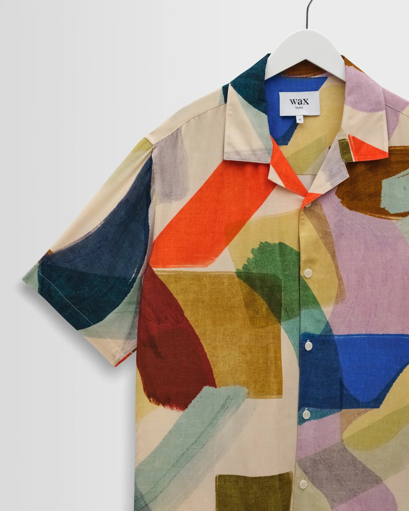 Wax London - Didcot Multicolour Painted Shapes Short-Sleeve Shirt