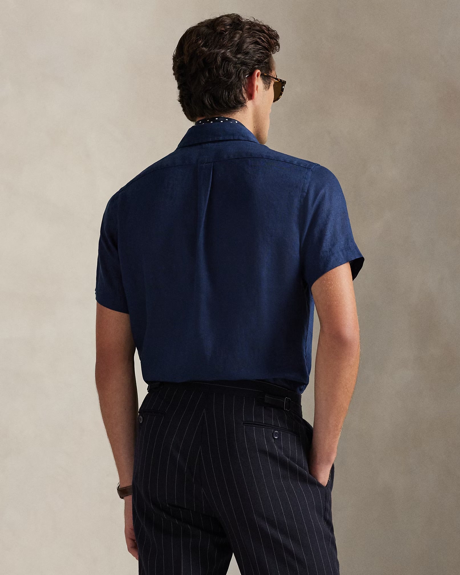 Polo Ralph Lauren - Classic Fit Linen Shirt Short Sleeve in Newport Navy