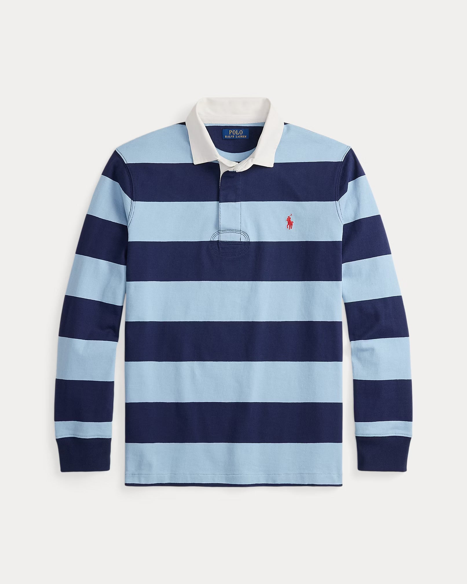 Polo Ralph Lauren - The Iconic Rugby Shirt in Powder Blue and Newport Navy
