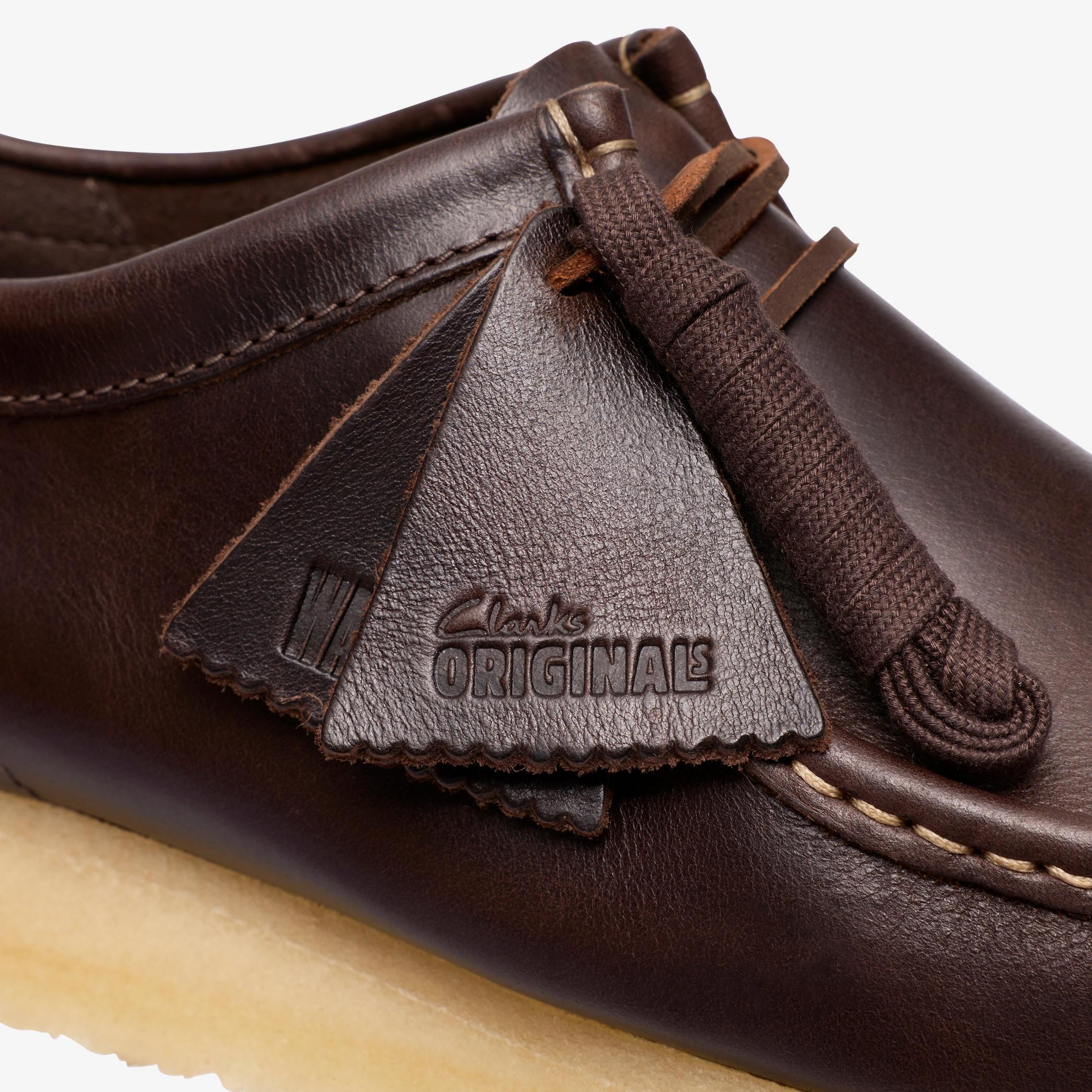 Clarks Air Wallabee ブラウン Clarks Originals - Wallabee in Dark Brown Leather