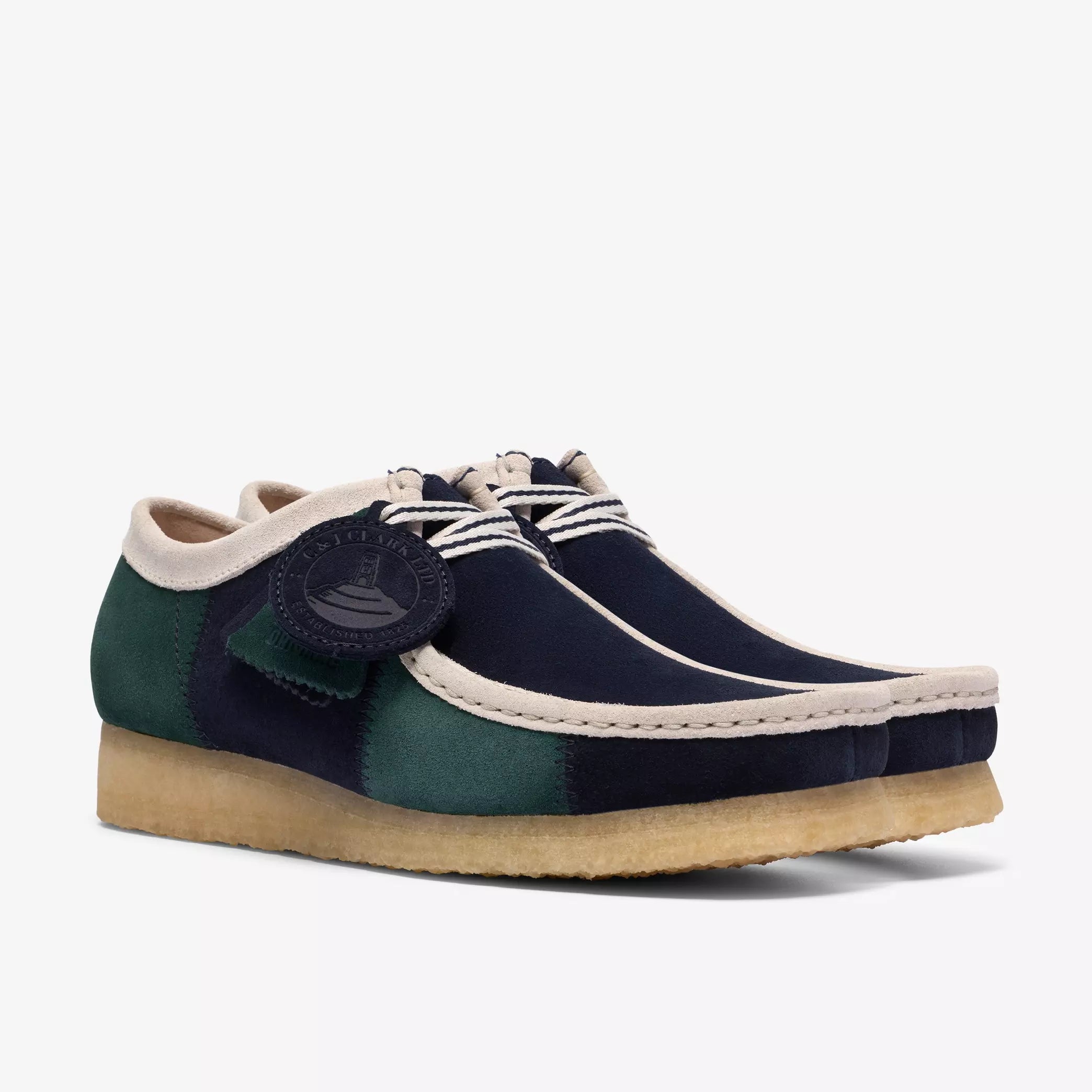 Clarks Originals - Wallabee in Blue/Green Stripe