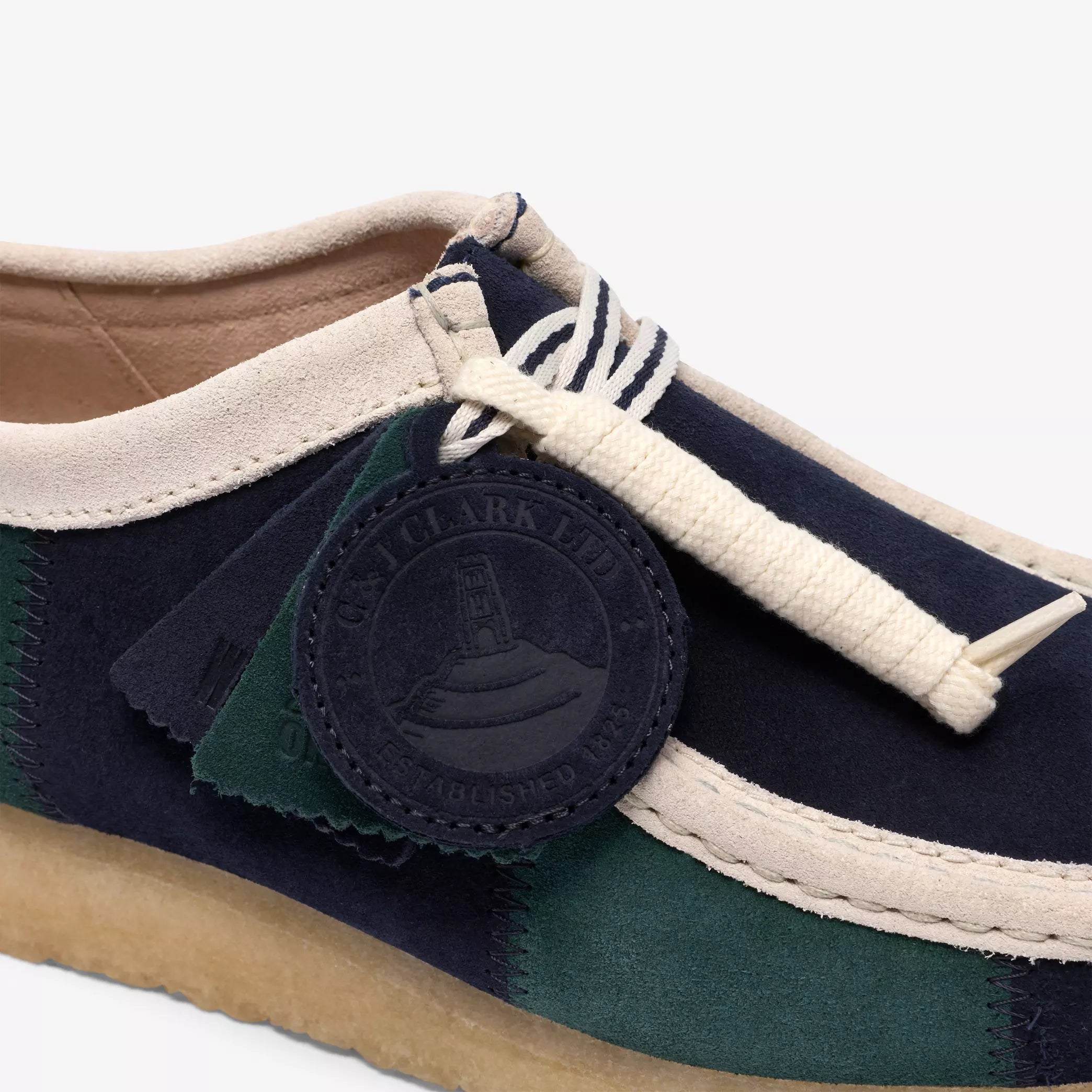 Clarks Originals - Wallabee in Blue/Green Stripe