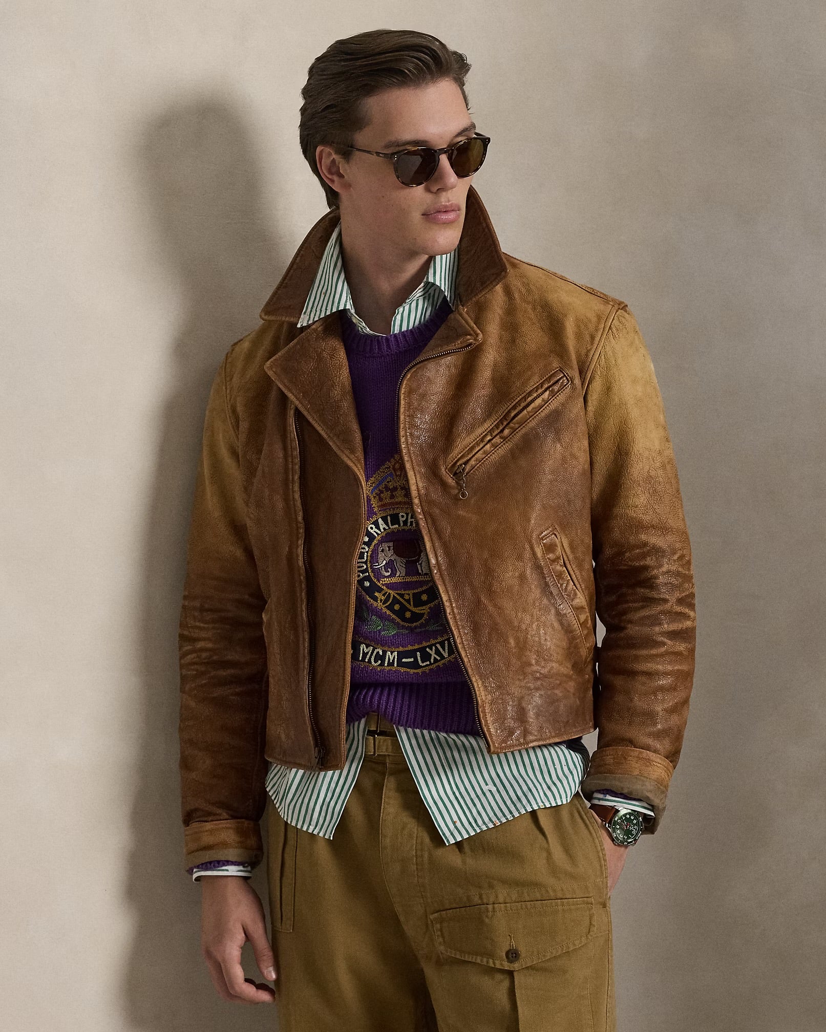 Polo Ralph Lauren - Leather Newsboy Jacket