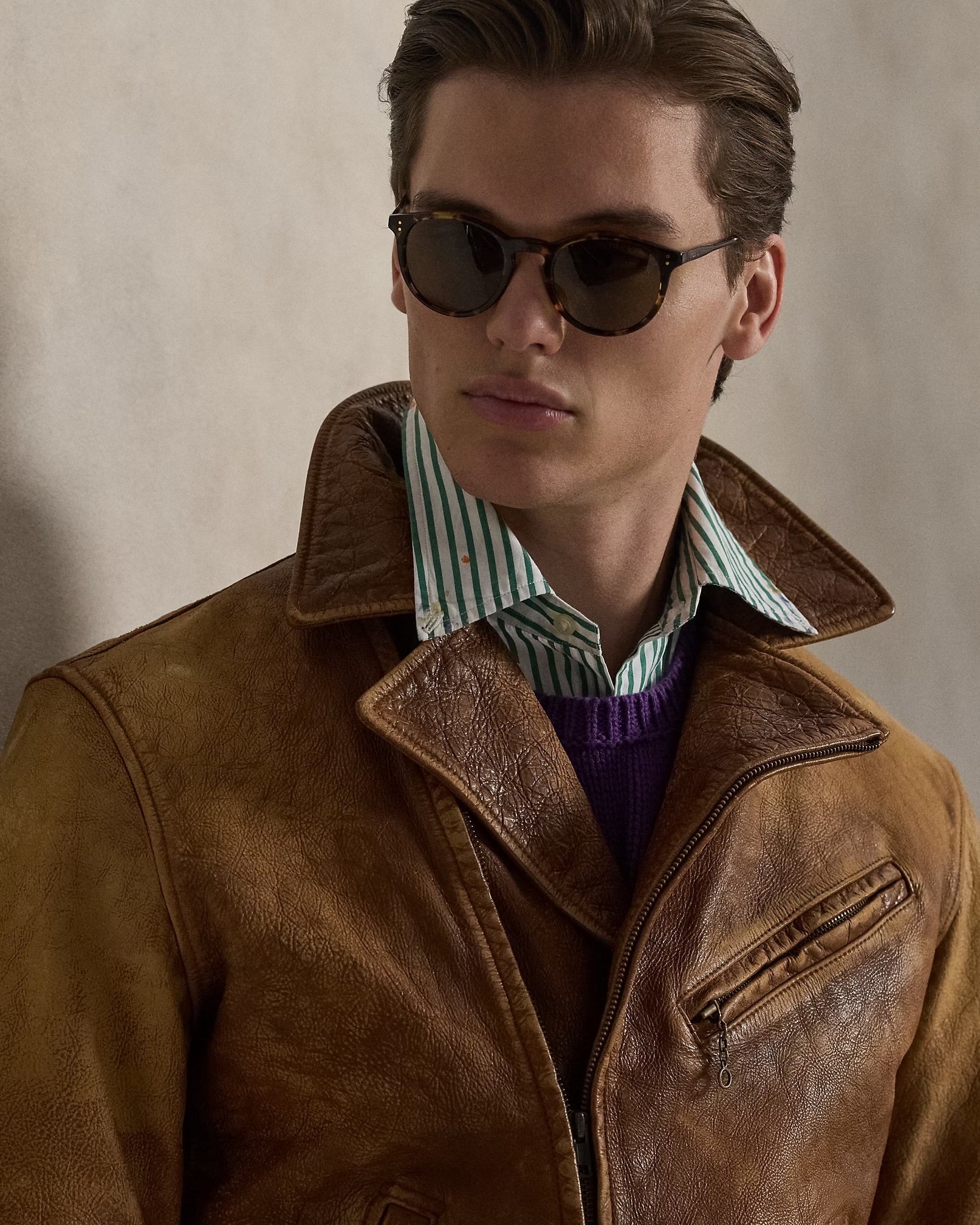 Polo Ralph Lauren - Leather Newsboy Jacket