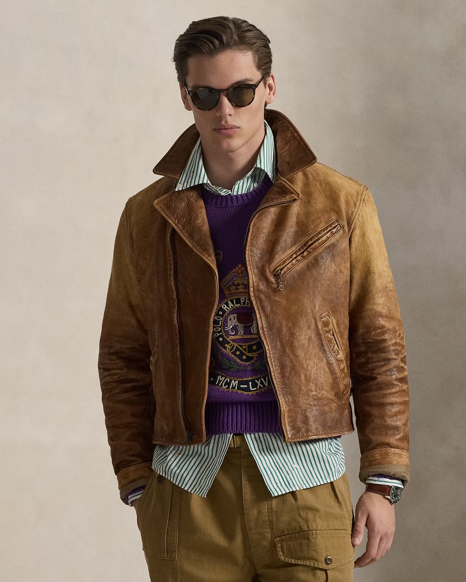 Polo Ralph Lauren - Leather Newsboy Jacket