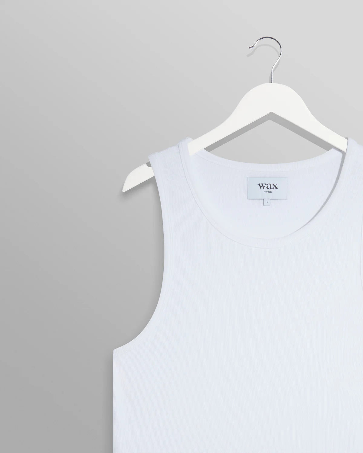 Wax London- Montague Vest in White Rib