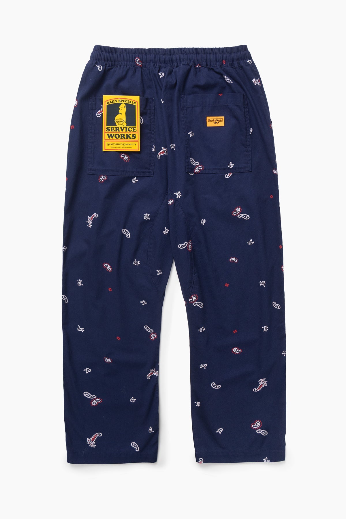 Service Works - Paisley Chef Pant in Royal Blue