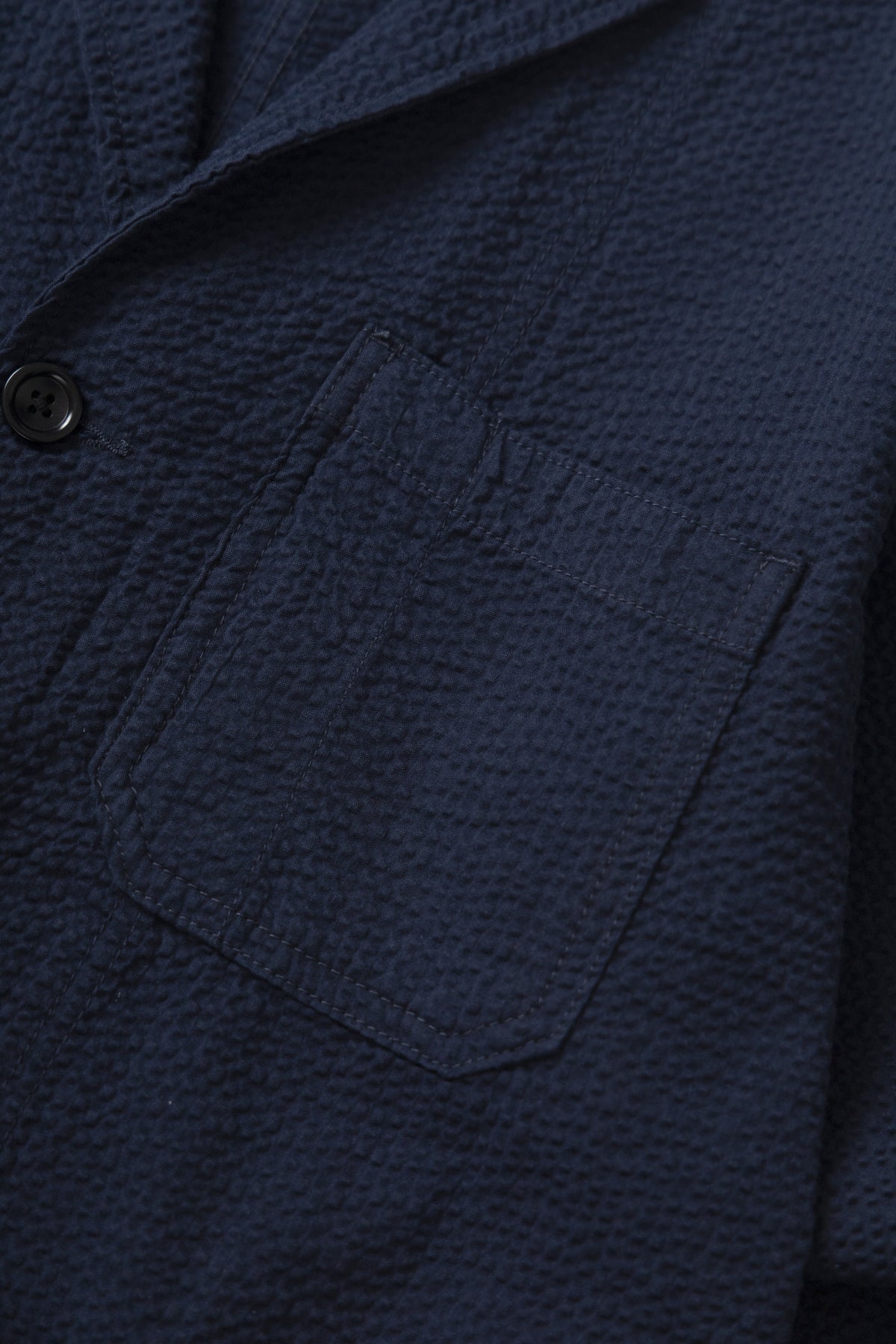 Service Works - Seersucker Server Suit Jacket in Dark Navy