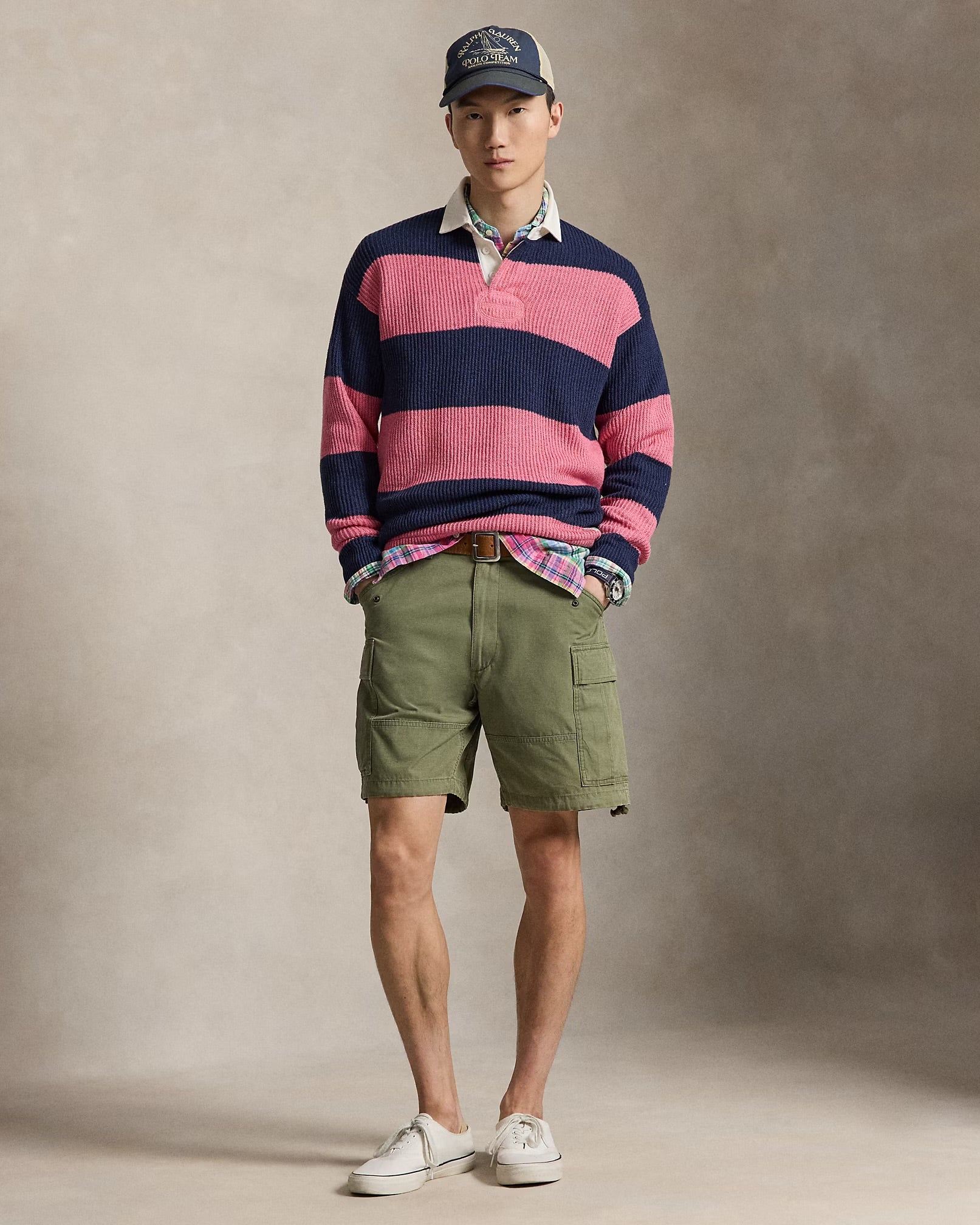 Polo Ralph Lauren - Striped Linen-Cotton Rugby Sweater
