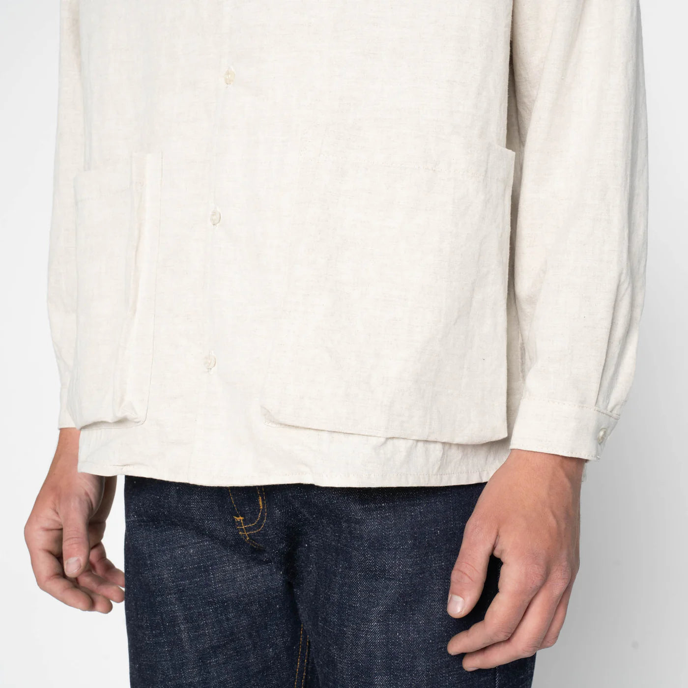 Naked & Famous - Wise Guy Jacket in Linen Blend Denim