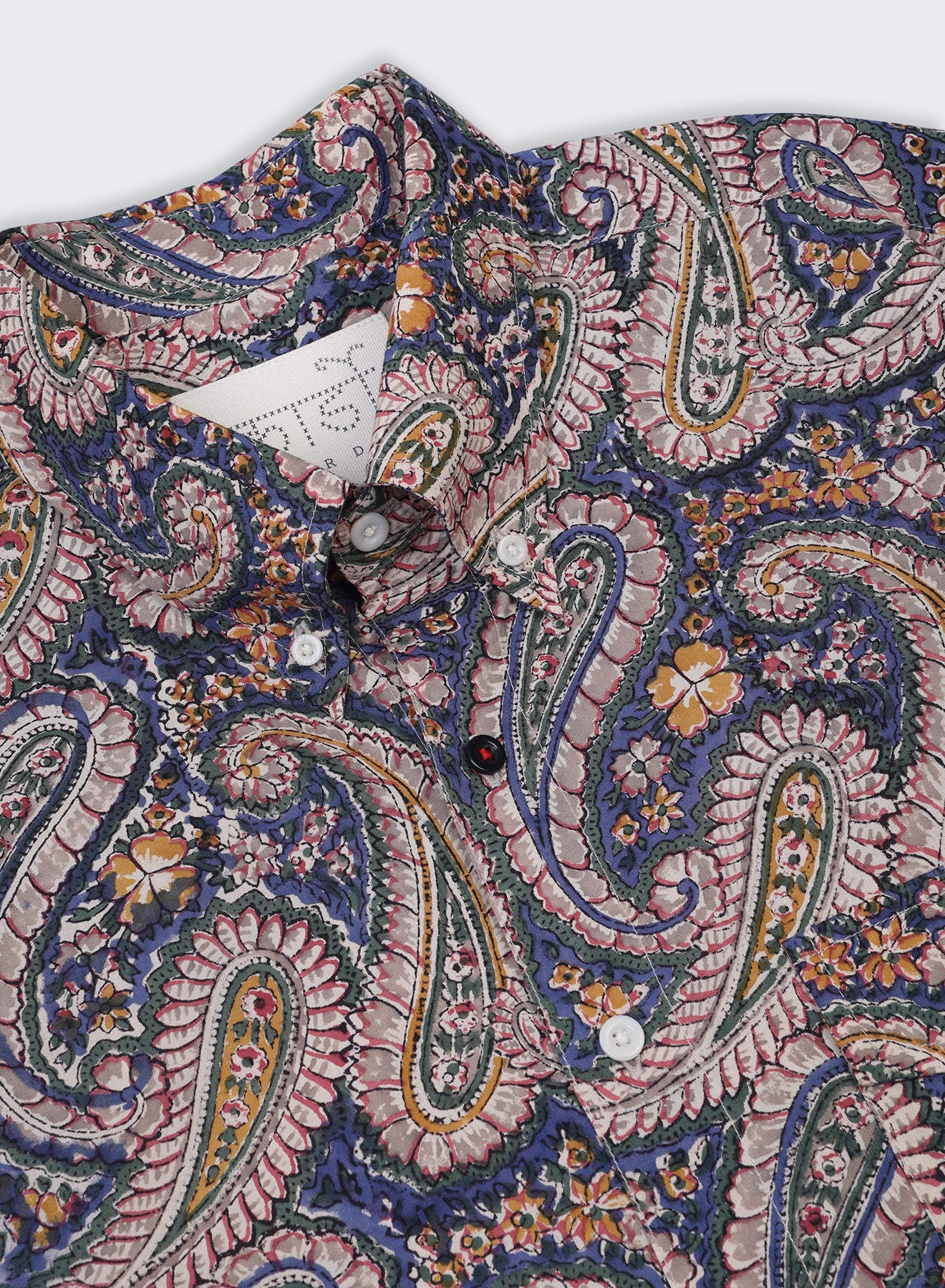 Kardo - Ron Ivy Button-Down in Paisley Block Print