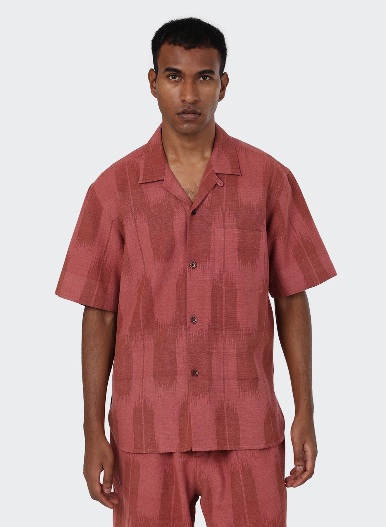 Kardo - Ronen Camp Collar in Handwoven Ikat