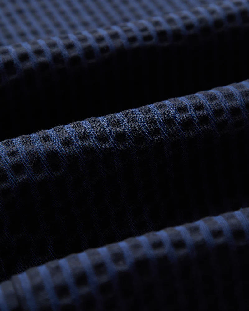Portuguese Foannel - Atlantico Blazer in Navy Seersucker