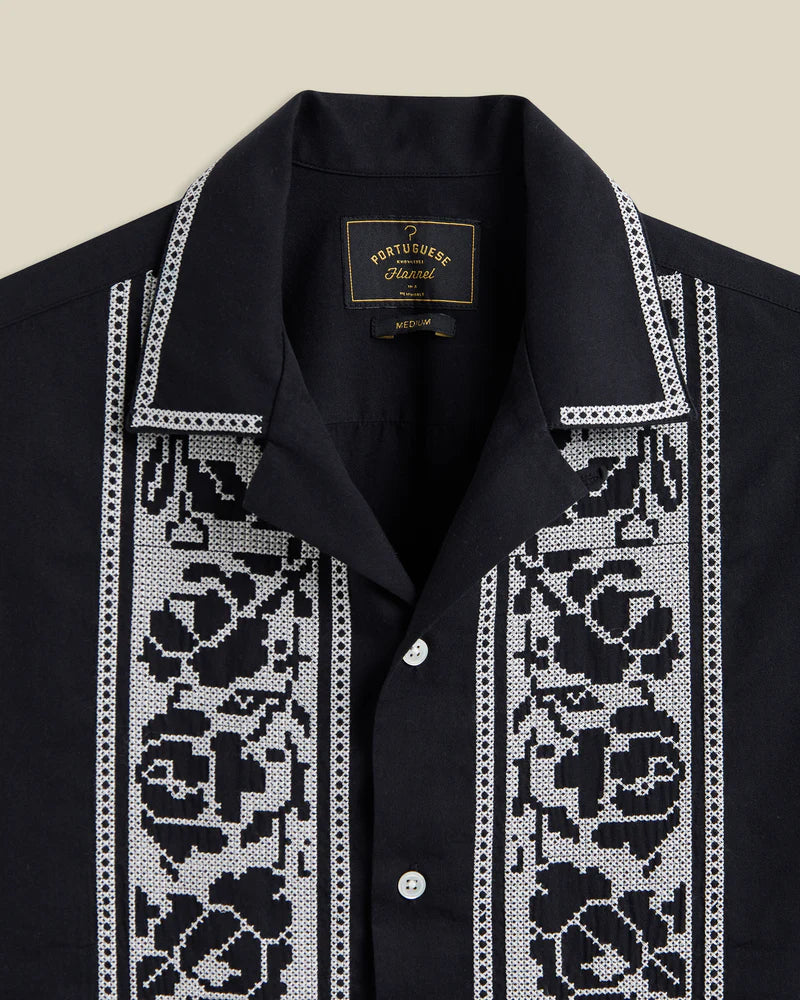 Portuguese Flannel - Cross Stitch in Black