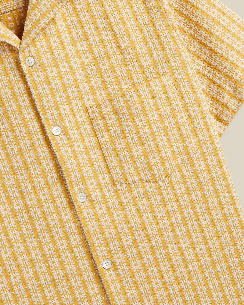 Portuguese Flannel - Polen Camp Collar in Yellow