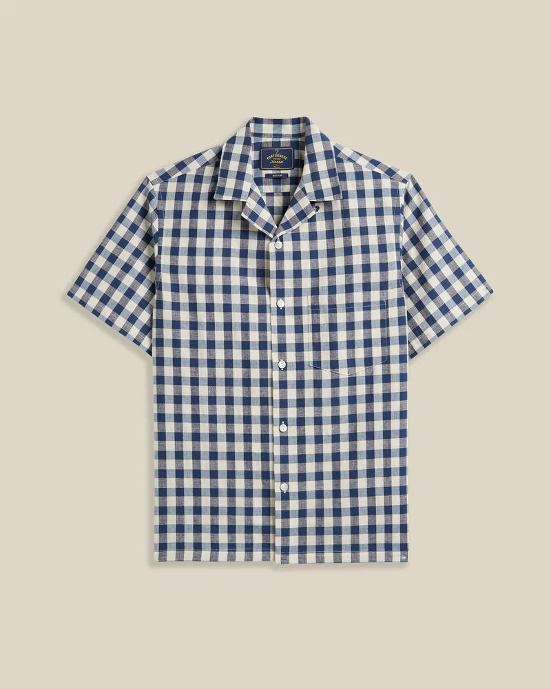 Portuguese Flannel - Midwest Camp Collar in Wide Gingham