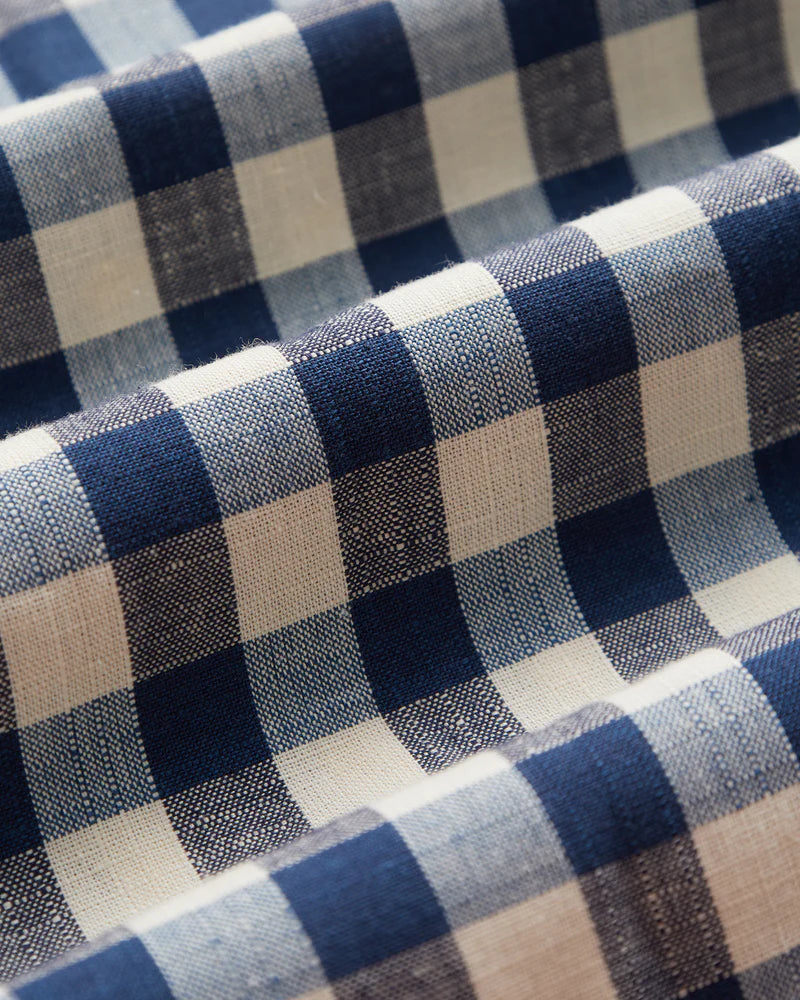 Portuguese Flannel - Midwest Camp Collar in Wide Gingham