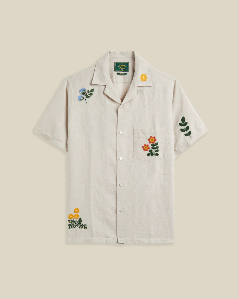 Portuguese Flannel - Spring Embroidery Camp Collar