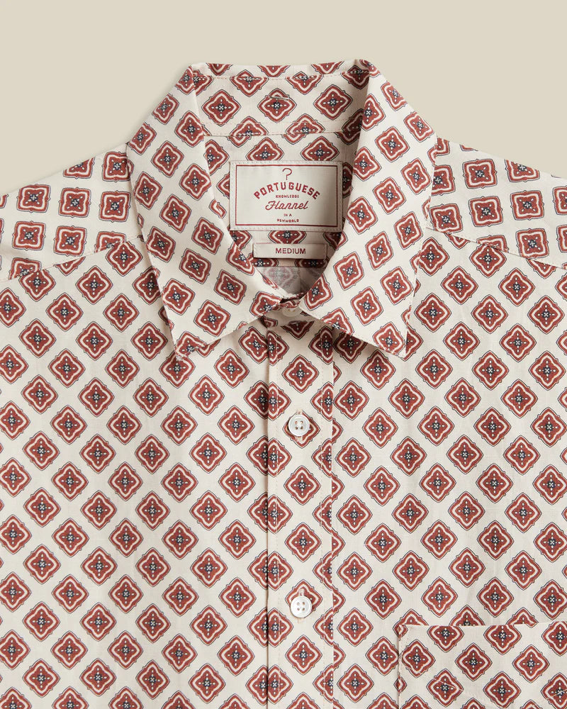 Portuguese Flannel - Motif in Silk/Linen