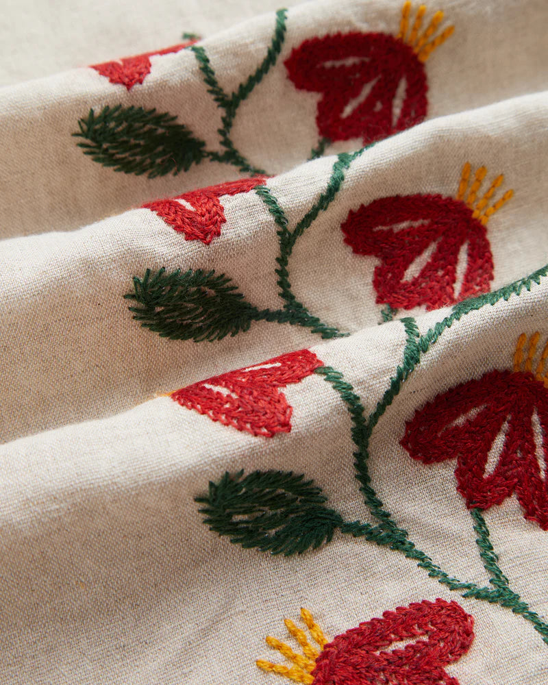 Portuguese Flannel - Branch Embroidery Camp Collar