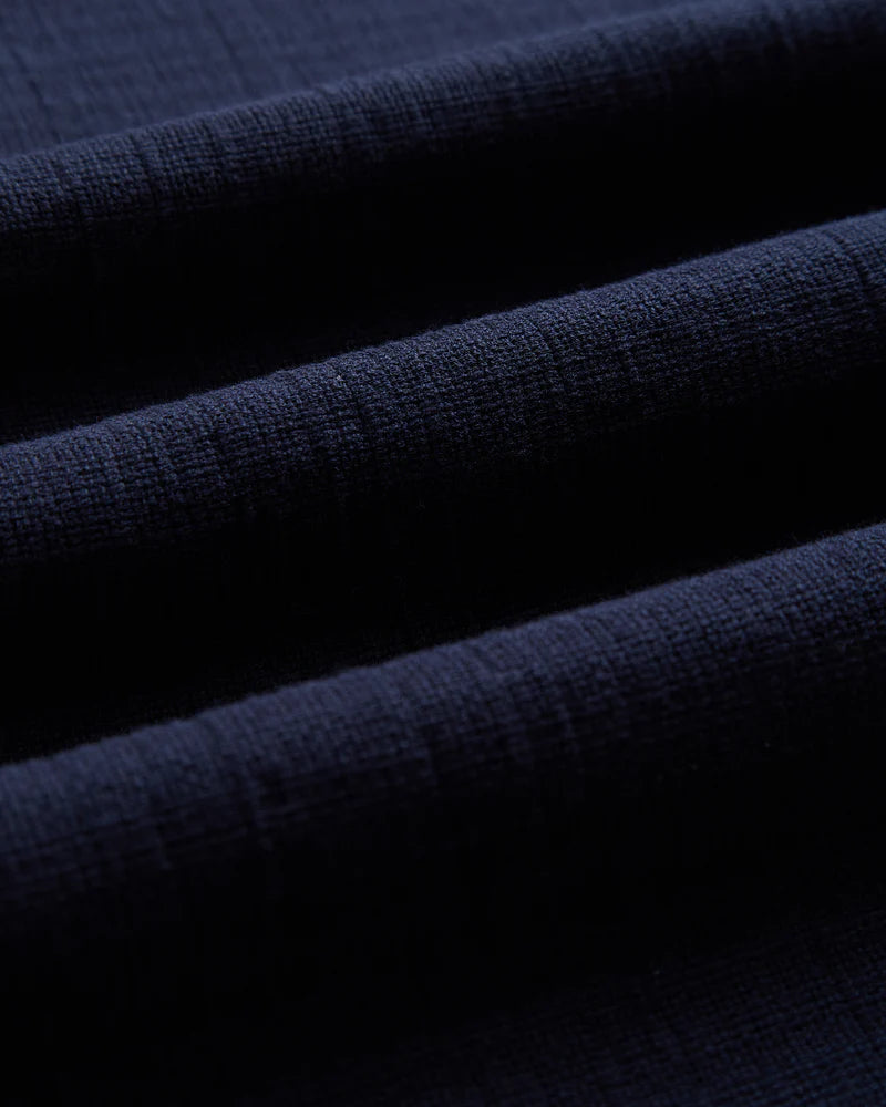 Portuguese Flannel - Grain Camp Collar in Navy Gauze
