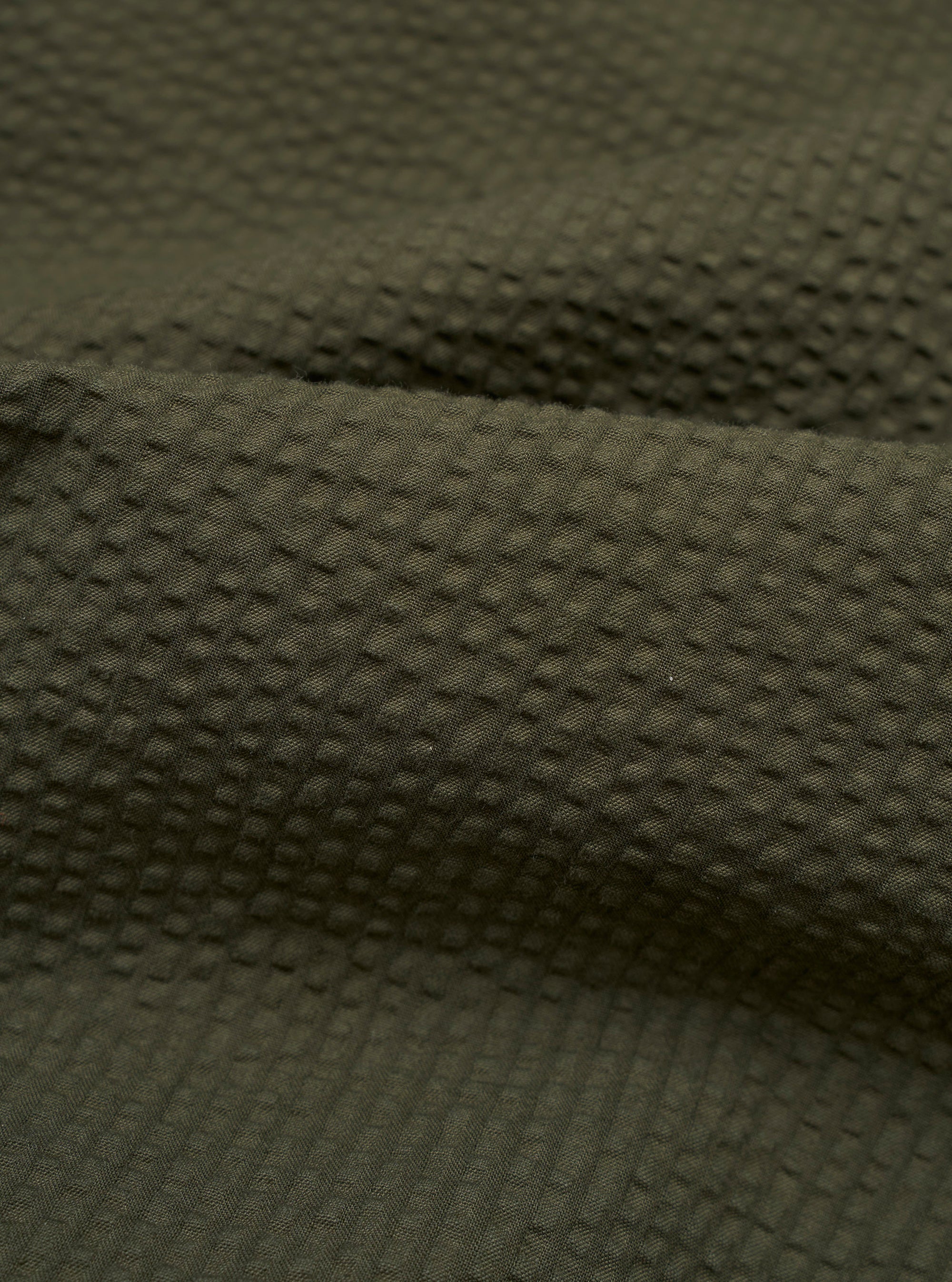 Universal Works - Merida Seersucker Three Button Jacket in Olive