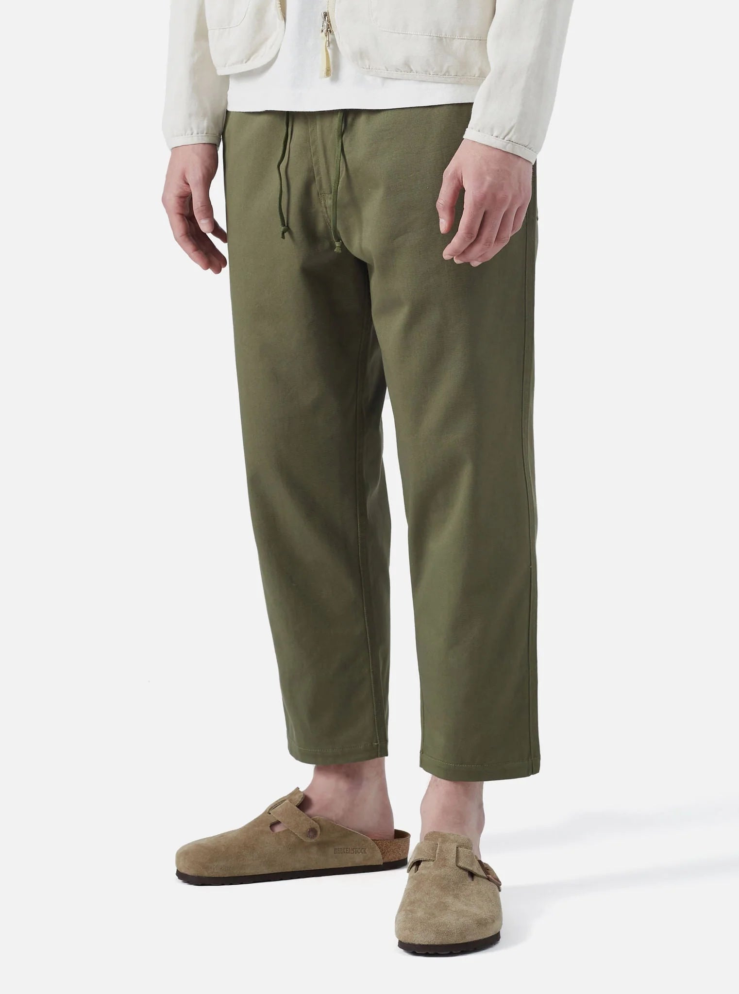 Universal Works - Hi Water Trouser in Light Olive Twill