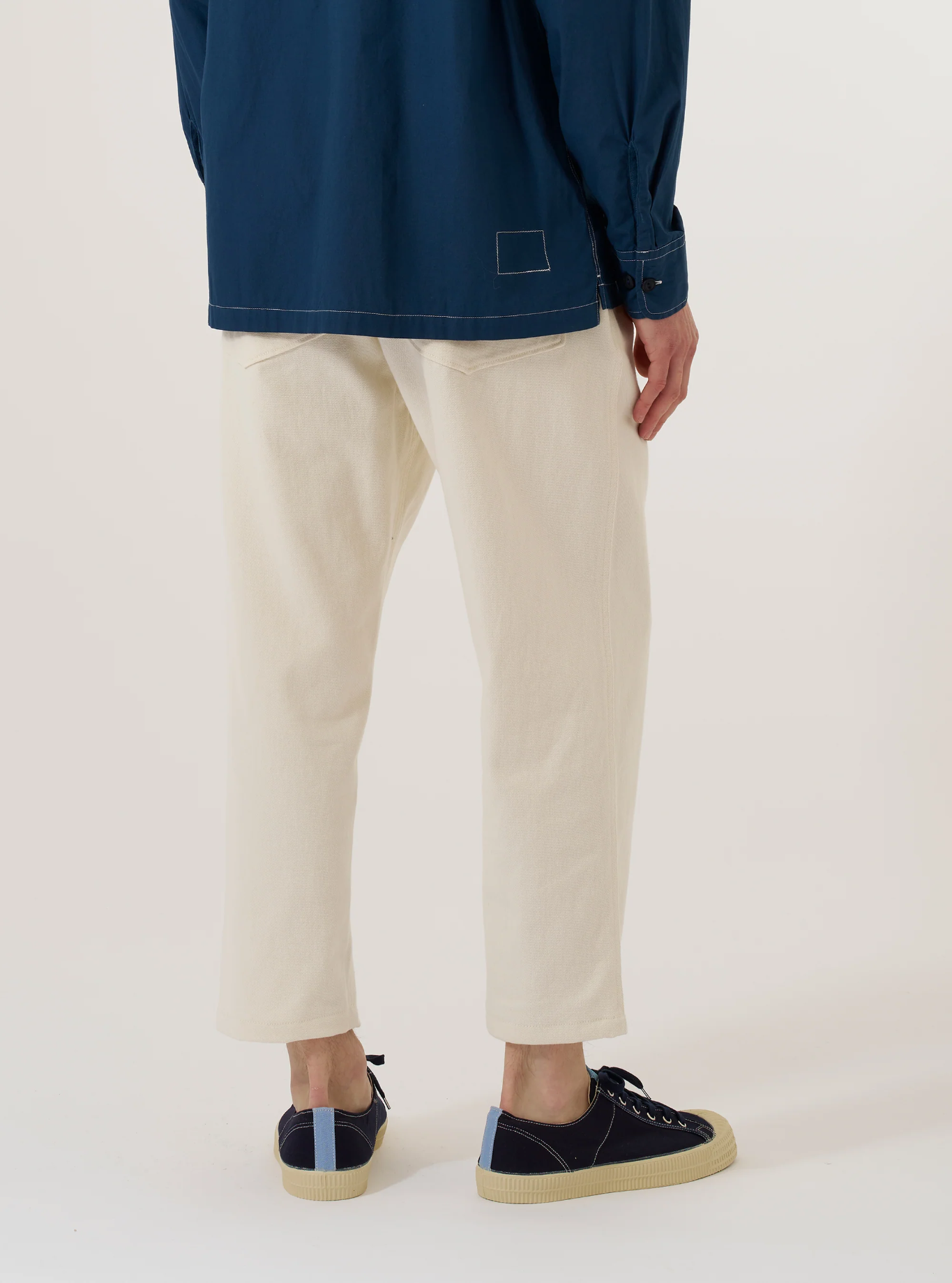 Universal Works - Hi Water Trouser in Ecru Slub Drill